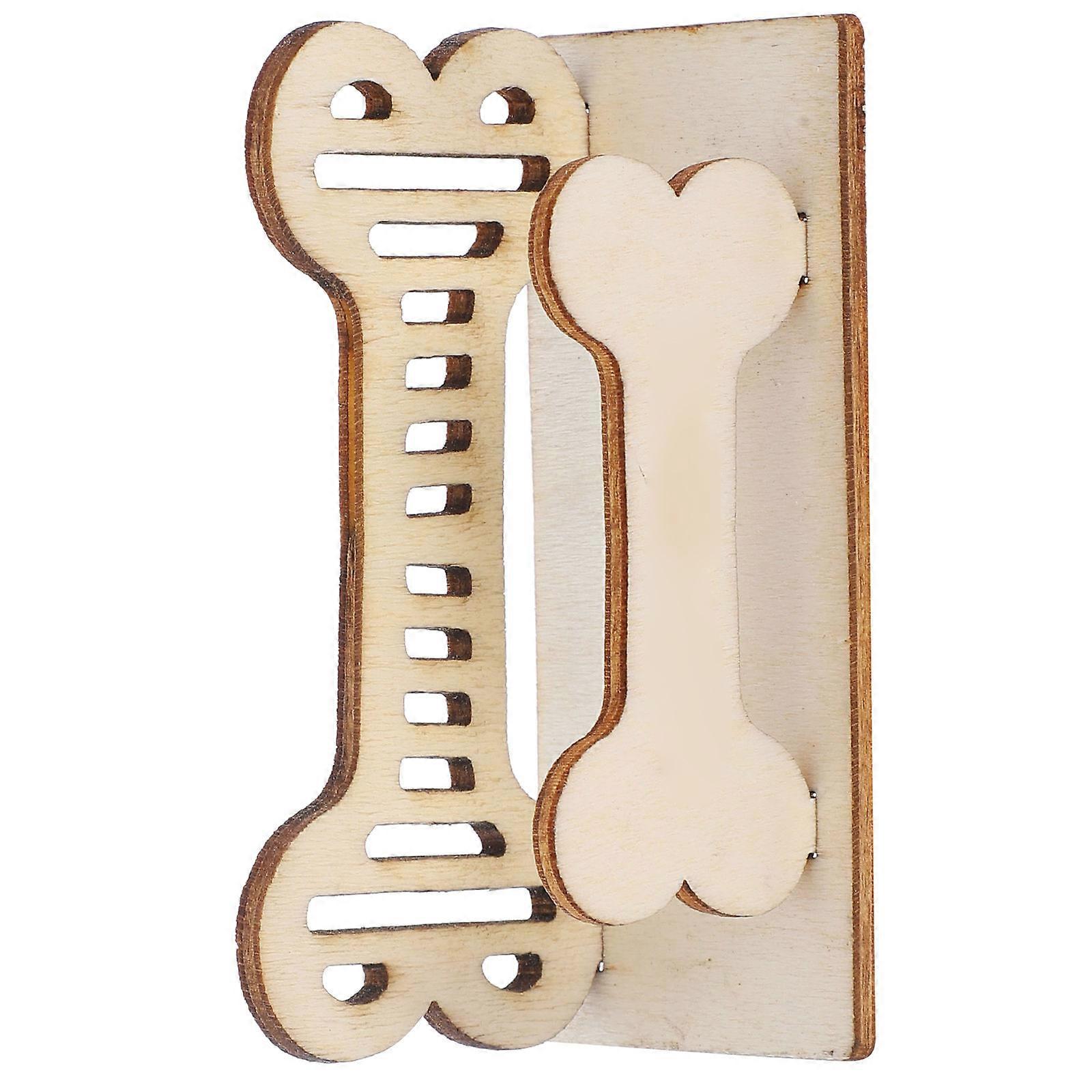 Wooden Business Card Holder with Delicate Workmanship for Display Use Khaki Color