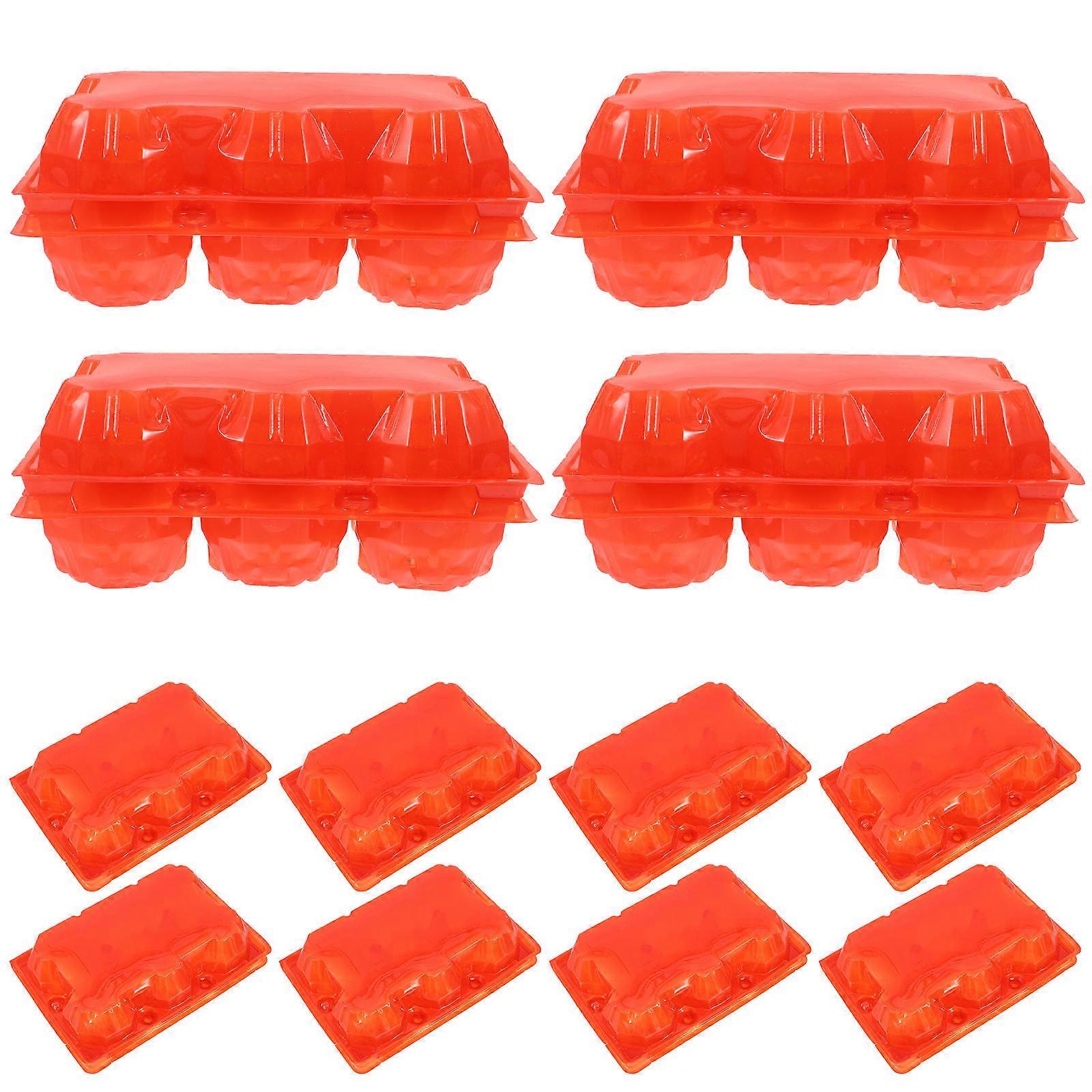 Red Plastic Egg Carton for Storage Durable Egg Holder Ideal for Kitchen and Home Use 100 Count