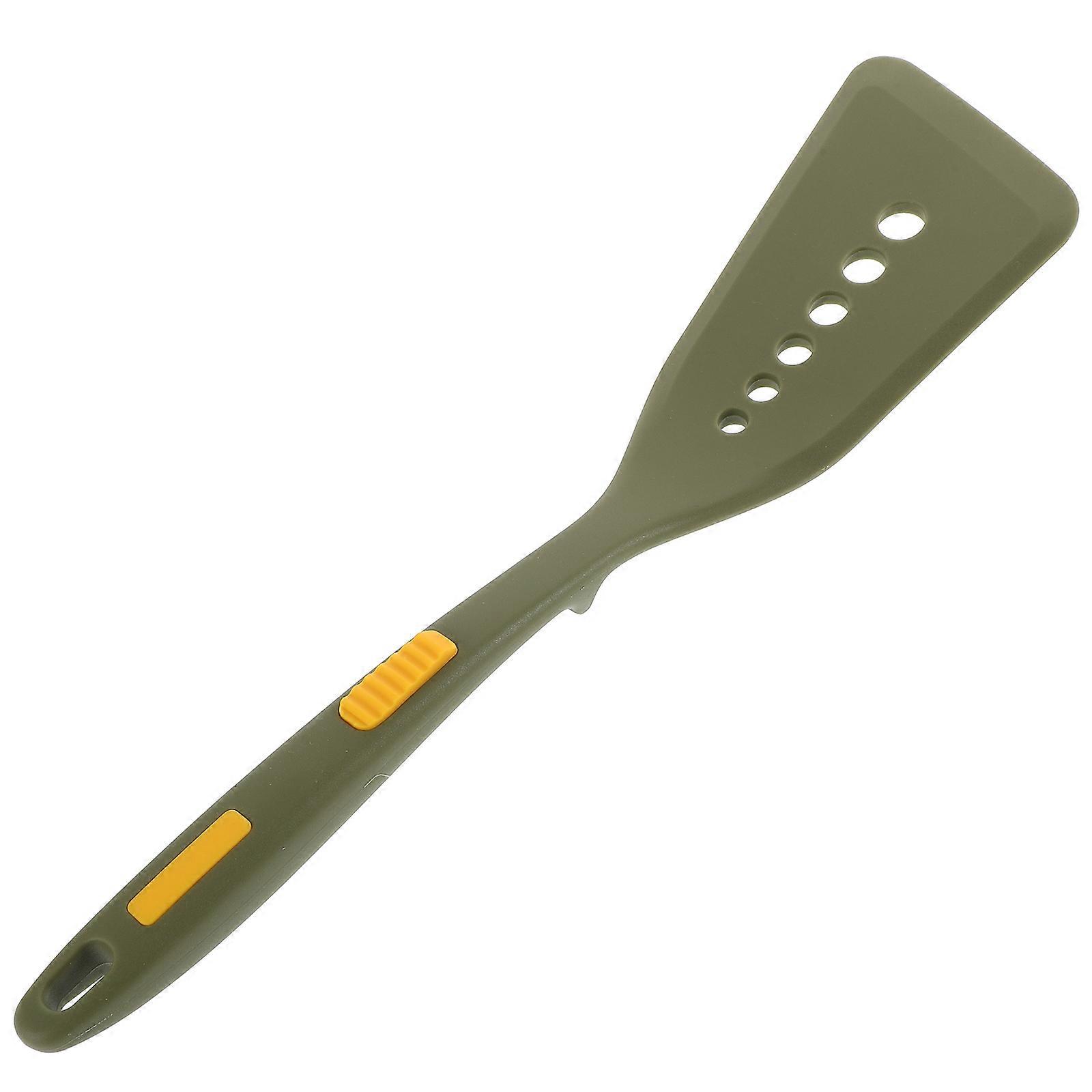 Silicone Spatula Heatproof Slotted Turner for Home Cooking in RV Kitchens Olive Green Durable MultiPurpose 1Pack