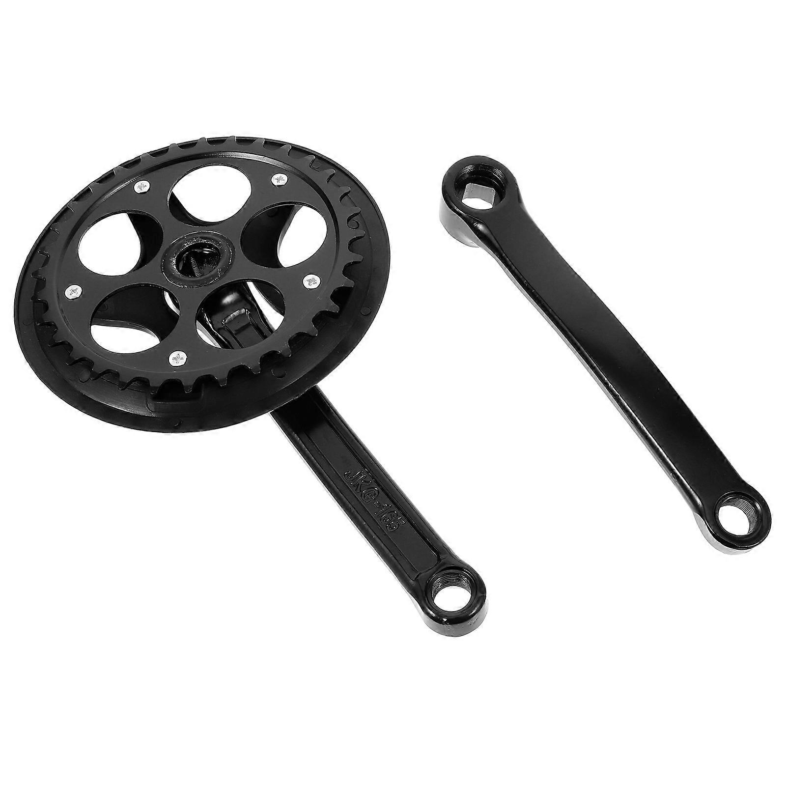 1 Set Sturdy Chainring for Daily Use Easy to Install and Remove with Black Color Iron and Plastic