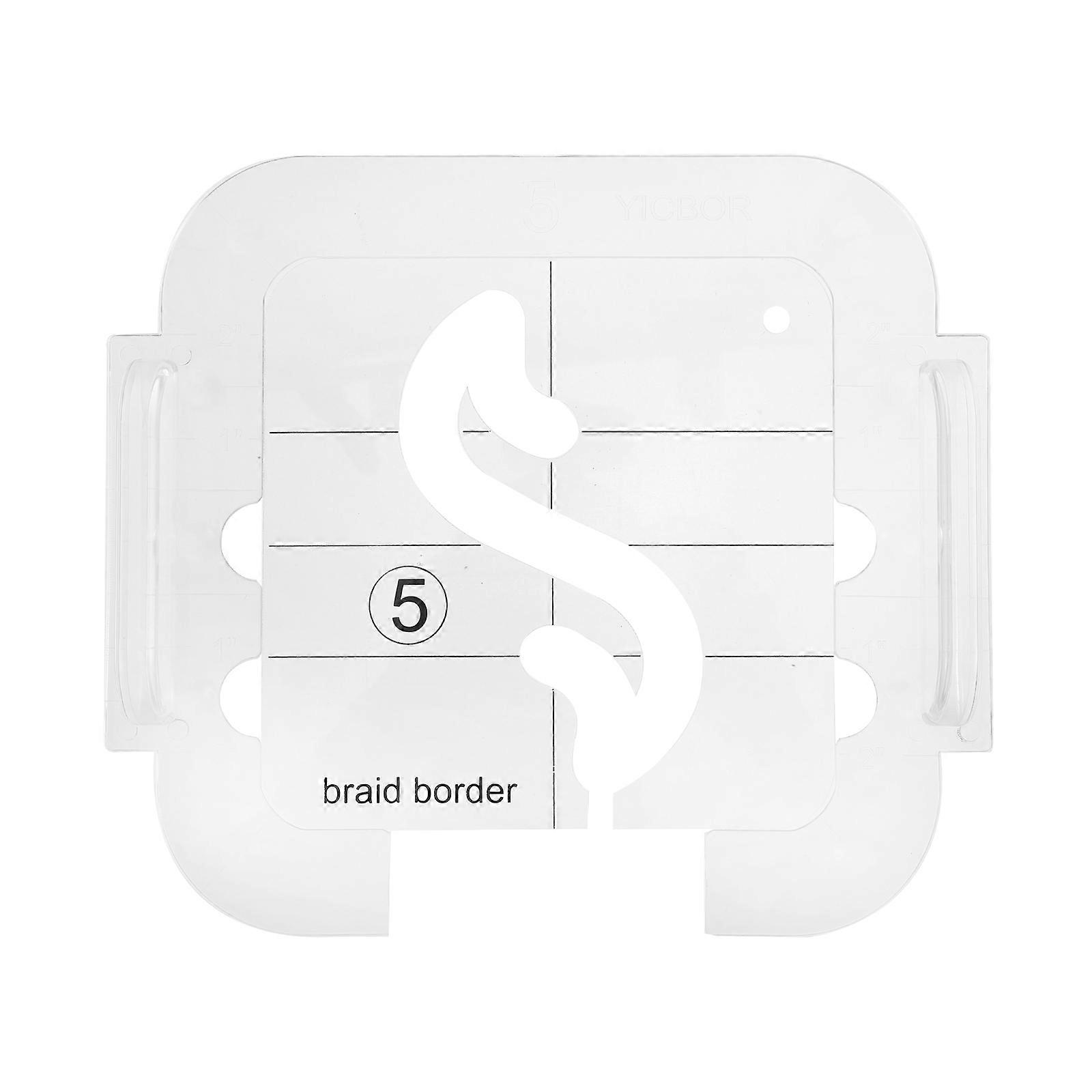 White Acrylic Sewing Machine Ruler for DIY Use with Clear Stitching Template 1 Set