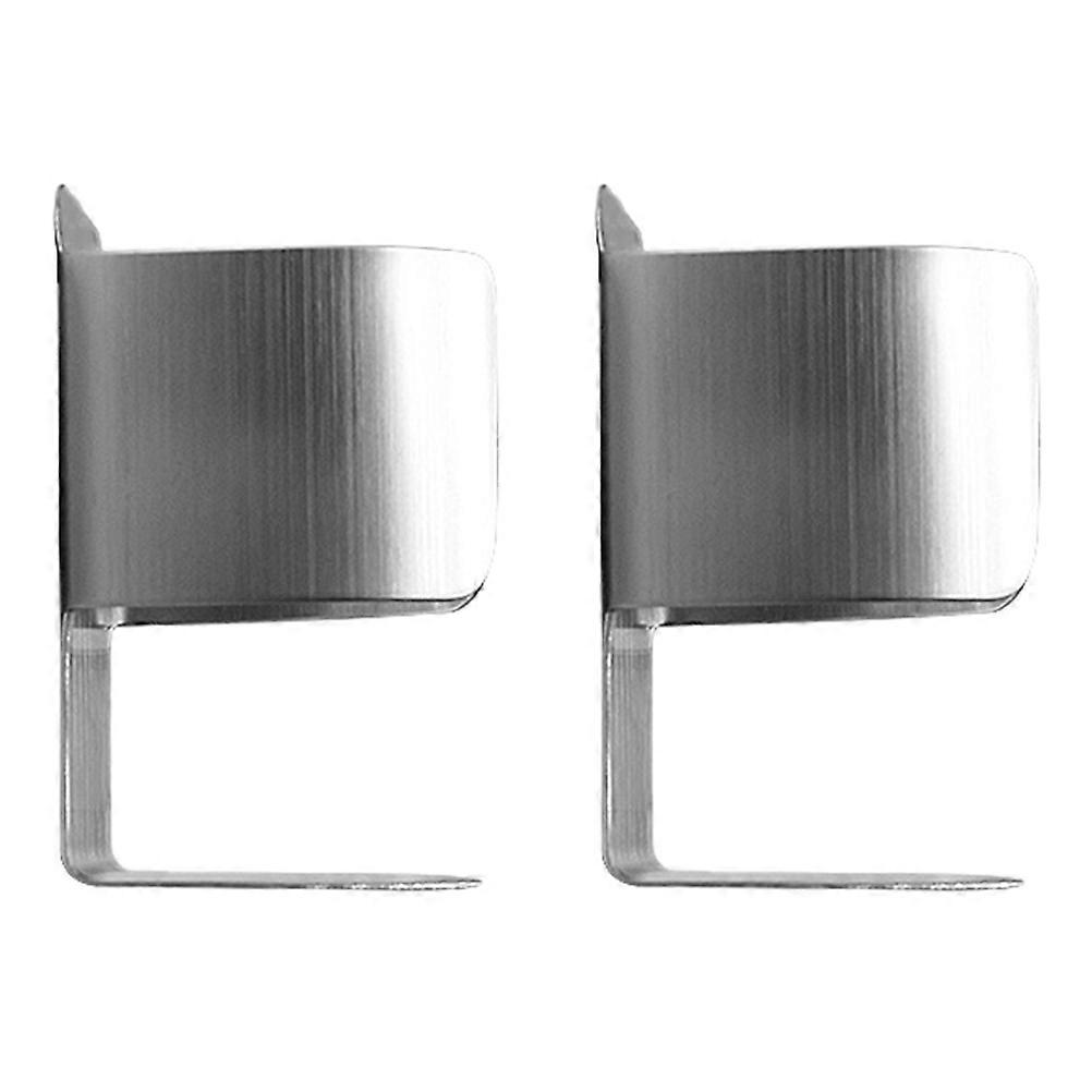 Stainless Steel Wall Mounted Electric Toothbrush Holder Rack with Drainage Shelf – 2 Pack Bathroom Storage Stand for Organized Home