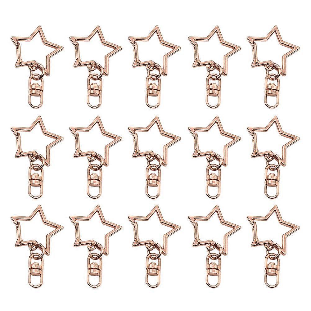 24 Pieces Golden Alloy Keychain with Durable Zinc Material for Hanging Use and Organizing Keys