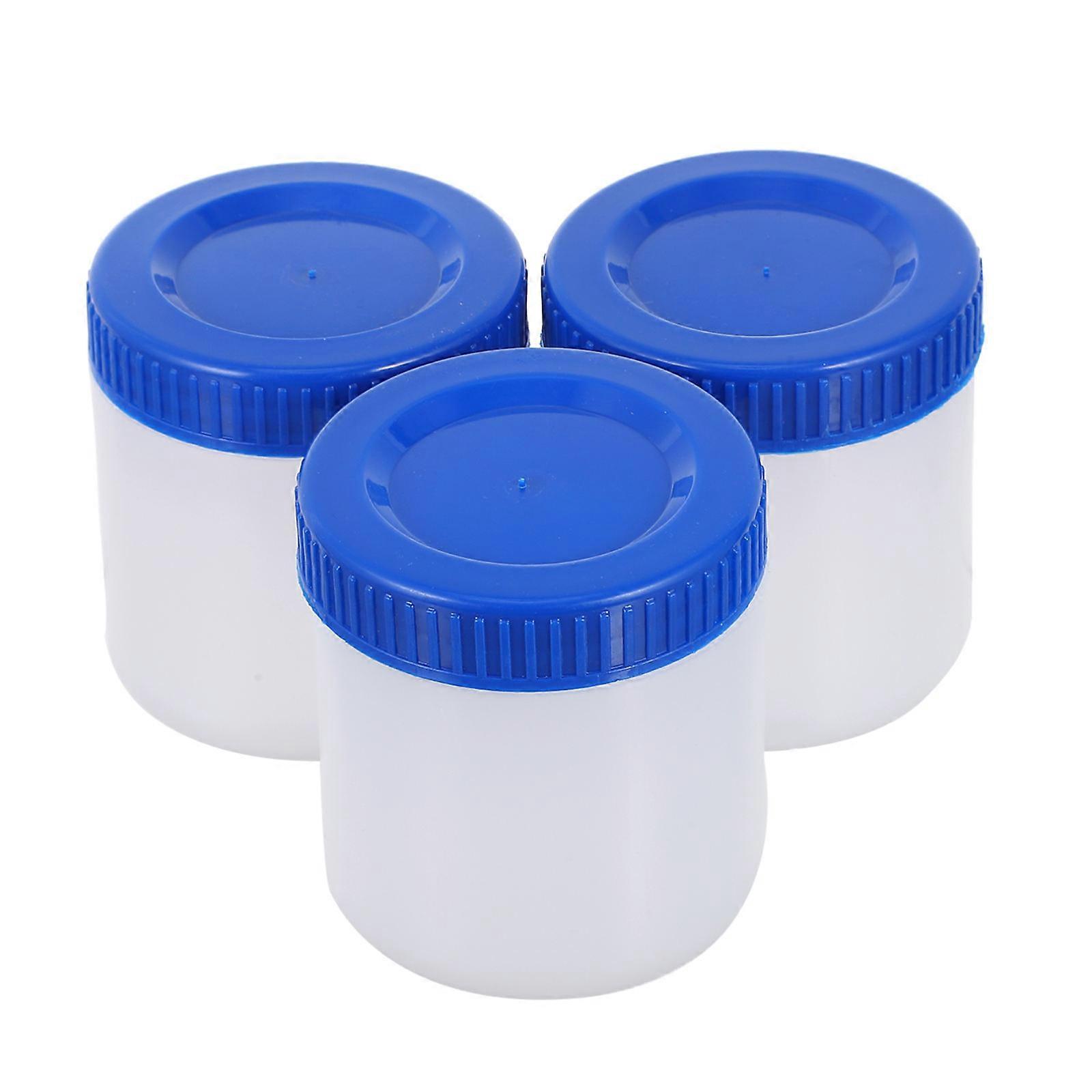 Opslagcontainers met deksels Plastic dispenser kan huishoudelijke gebruikers vloeibare opslagcontainer met deksel .4X7.7X7.4CM 250ml wasbaar 3 stuks
