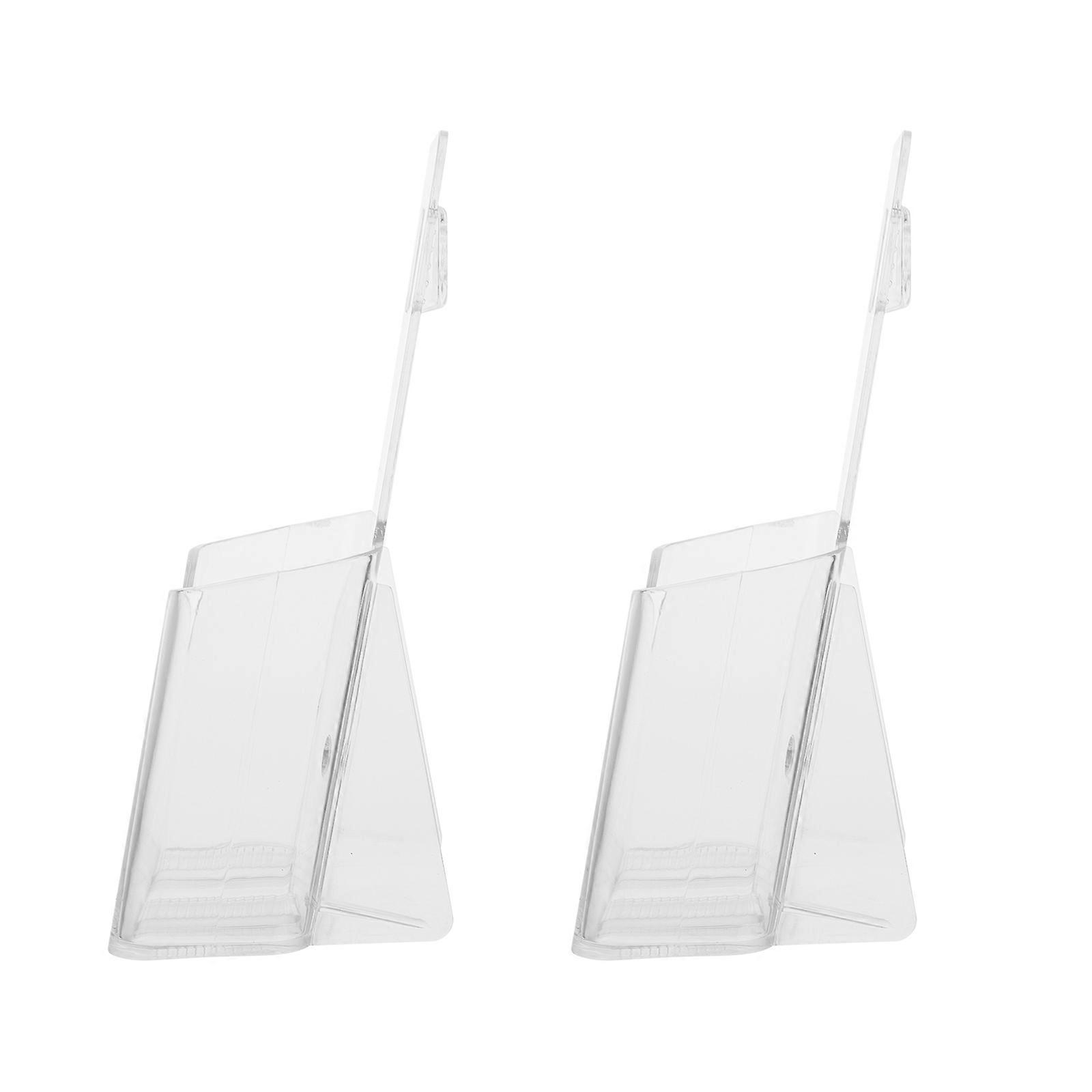 2Pcs Acrylic Document Storage Boxes for Office File Display Transparent