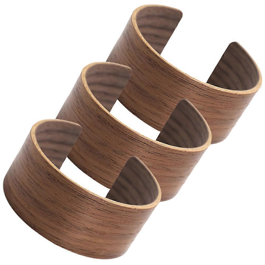 3pcs Reusable Coffee Cup Sleeves Insulation Sleeves Wooden Beverage Cup Covers