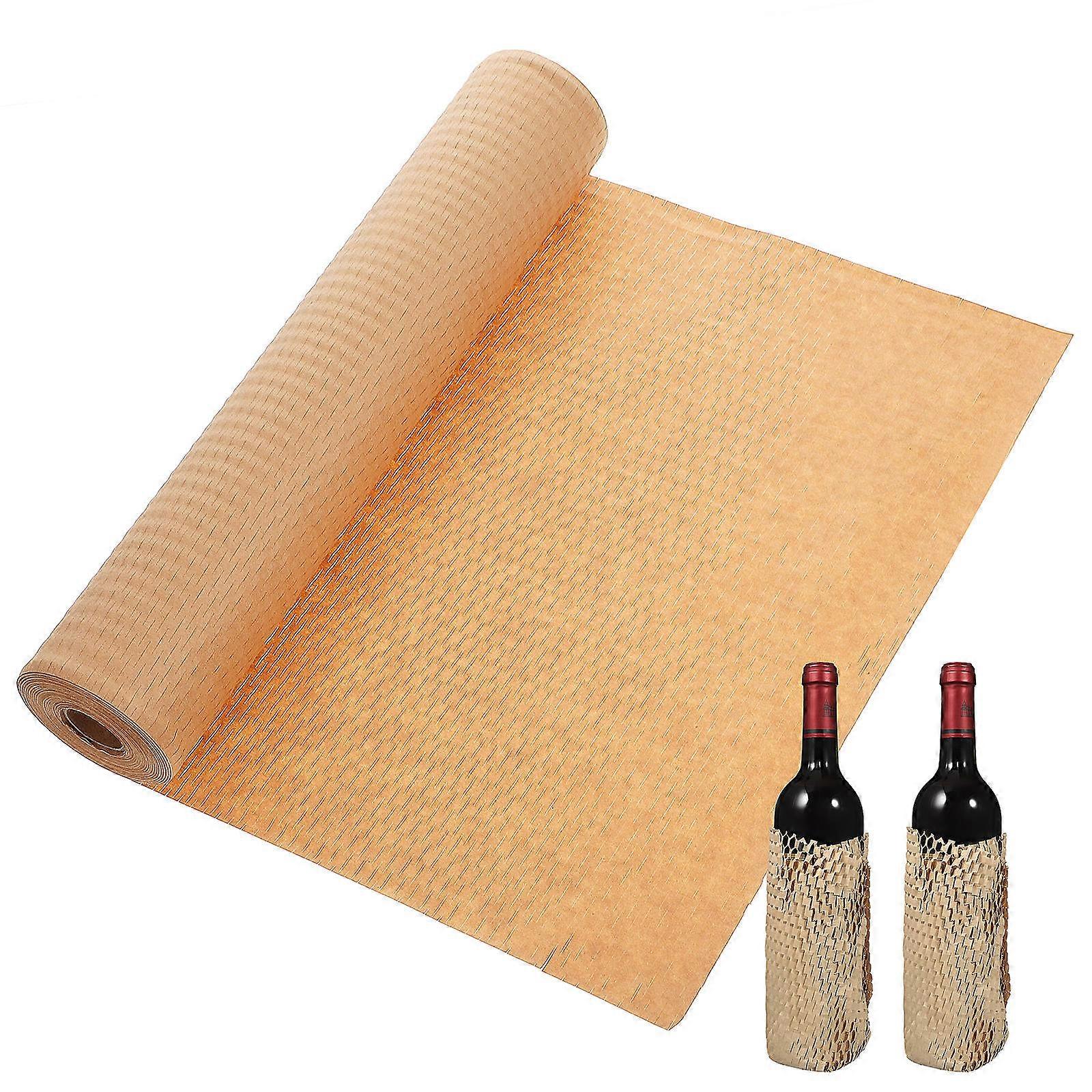 Honeycomb Kraft Packing Paper Roll Flexible Protective Wrapping for Safe Transport of Dishes and Breakables