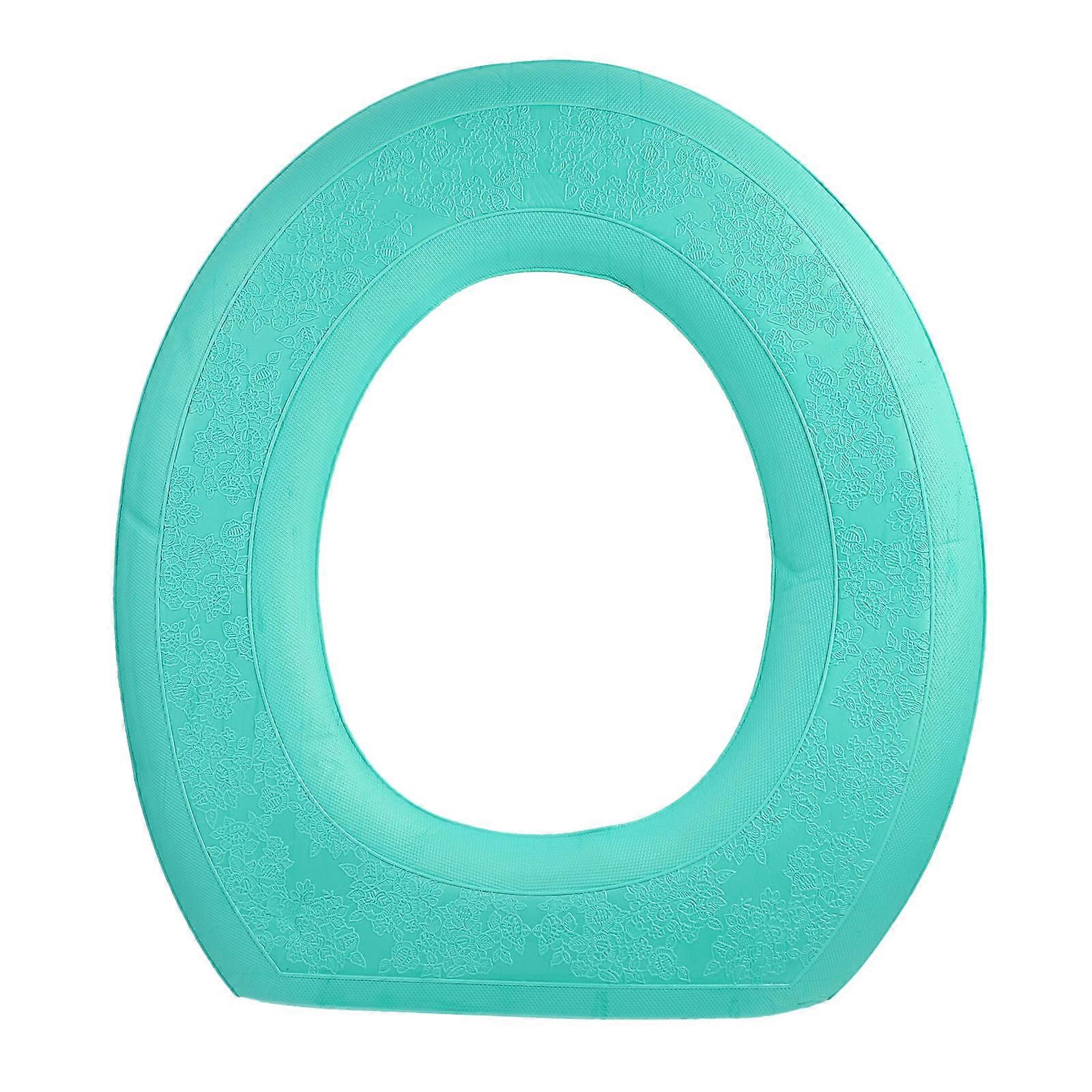Green EVA Toilet Seat Cover Cushion Accessory Suitable For Home And Hotel Use Size 41X37CM Comfortable Sitting 1Pack