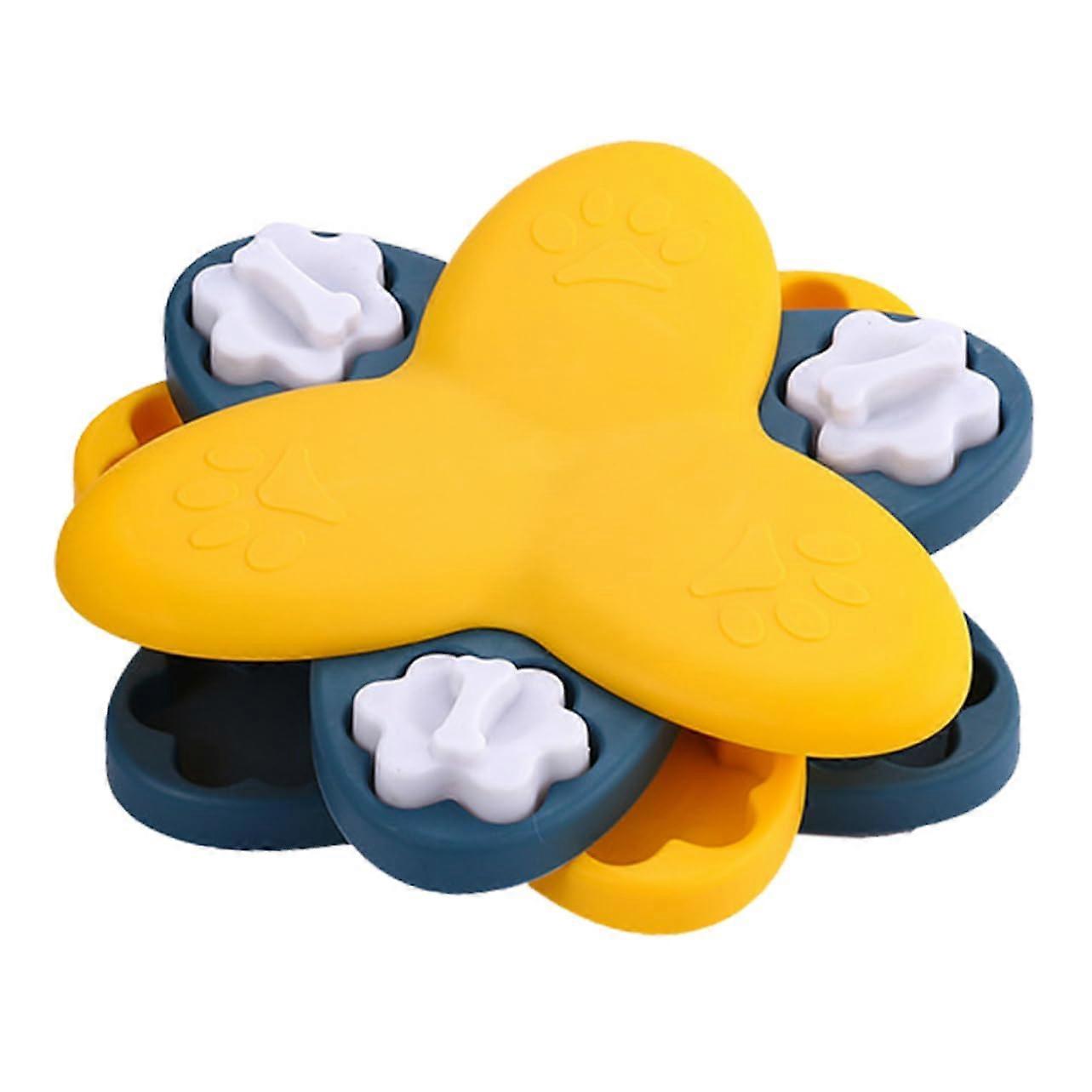 Interactive Rotating Dog Feeder Toy - Slow Feeding and Engagement for Small, Medium, and Large Dogs - Blue Color