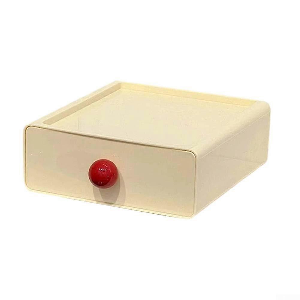 Dopamine Desk Drawer, Storage Box, Multilayer Organizer, Container for Home, Office, Desk, Makeup, Stationery, Accessories, Storage System (White)