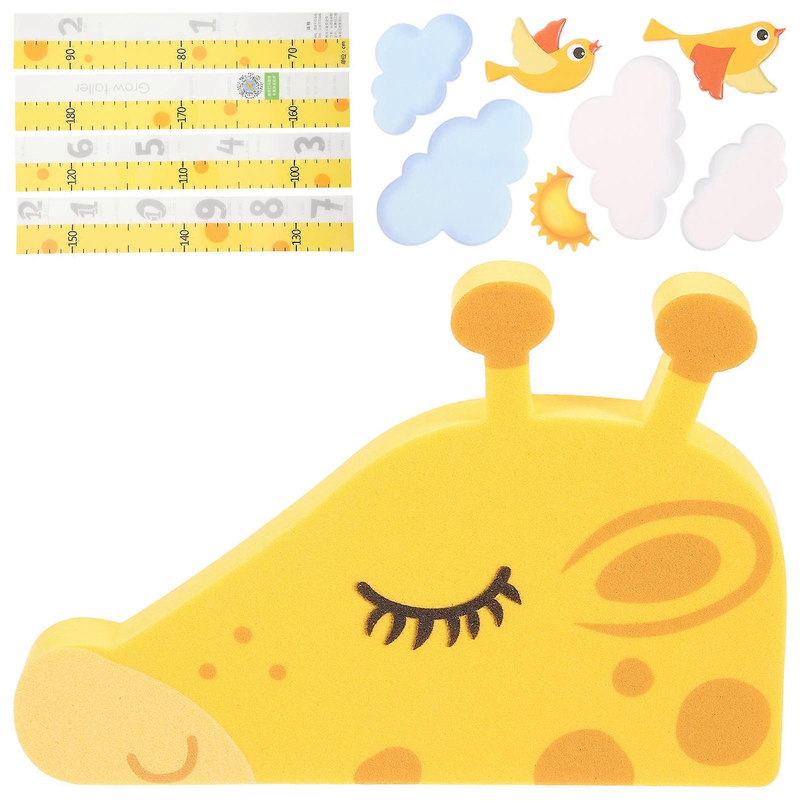 3D Design Kid Height Wall Sticker For Nursery Using 14X9.9CM Giraffe Shape Measurement 1 Set