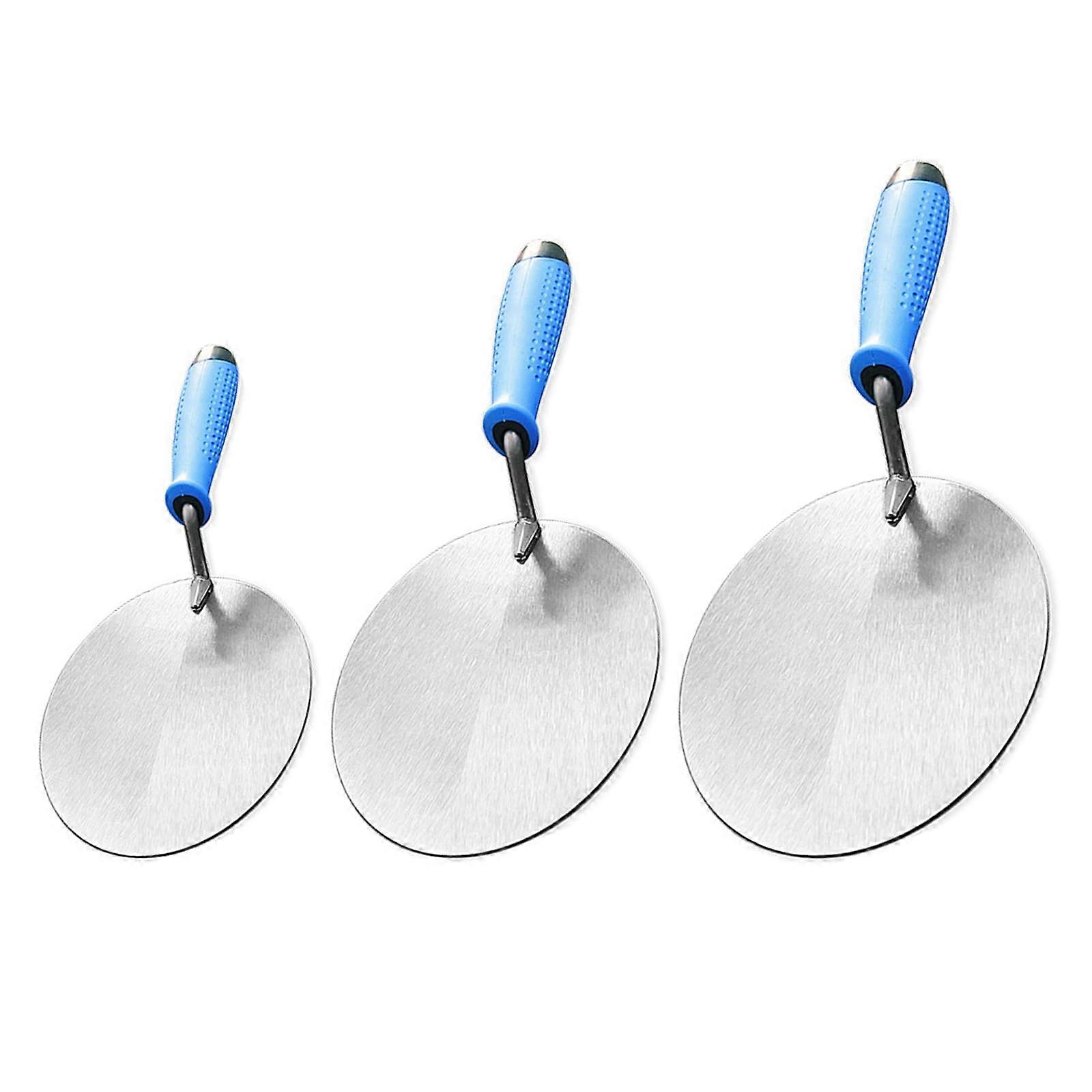 Stainless Steel Trowels and Mud Boards with Reinforced Designs for Durable Floor Leveling and Construction Use