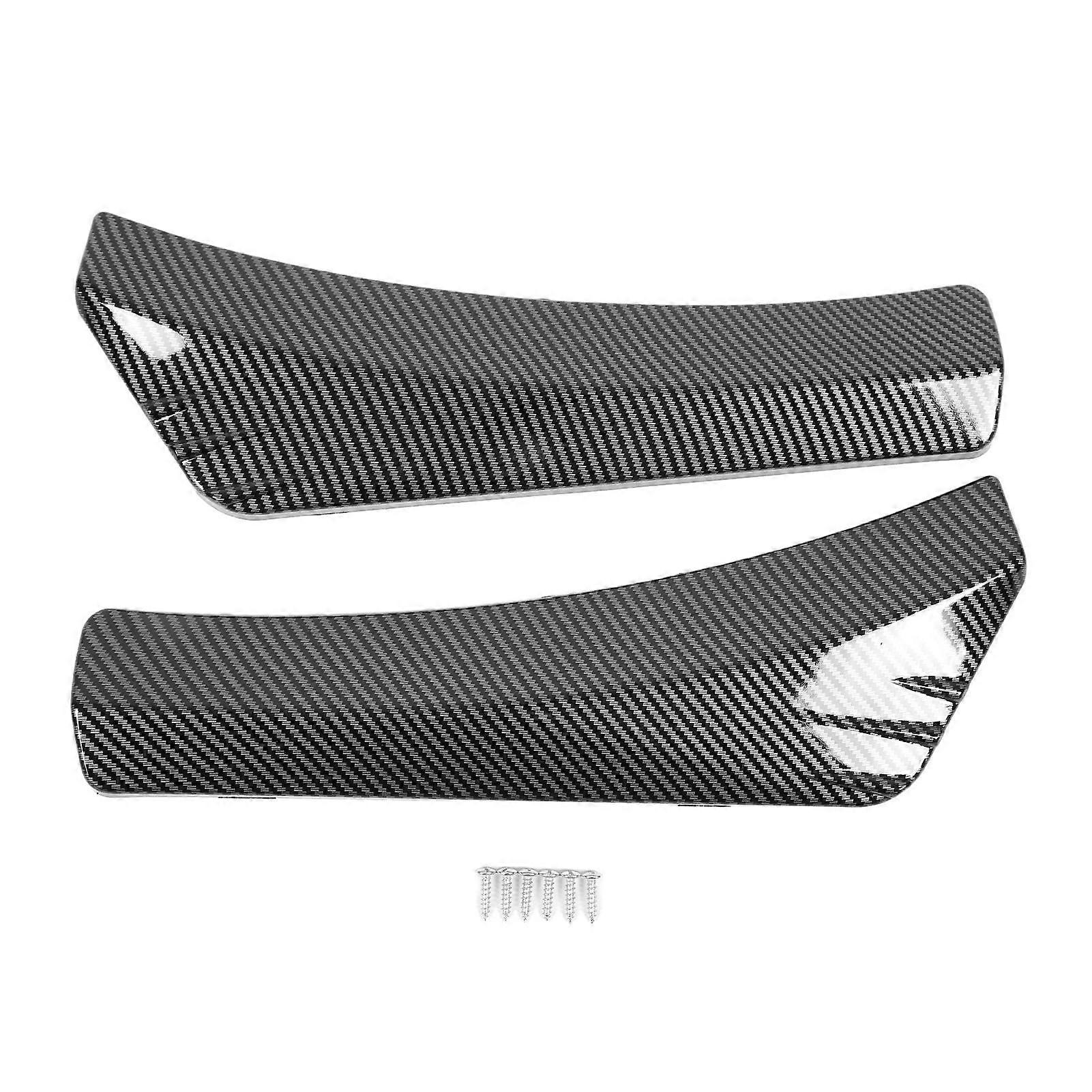 2pcs bumper lip splitter durable carbon fiber look