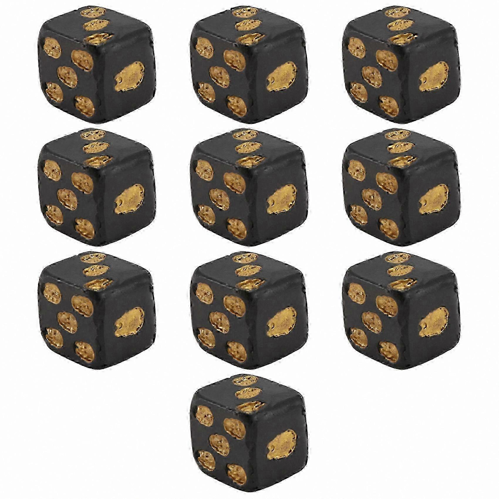 Unique 6-Sided Bone Dice Set for RPG Board Games, Halloween Themed, 10 Pieces