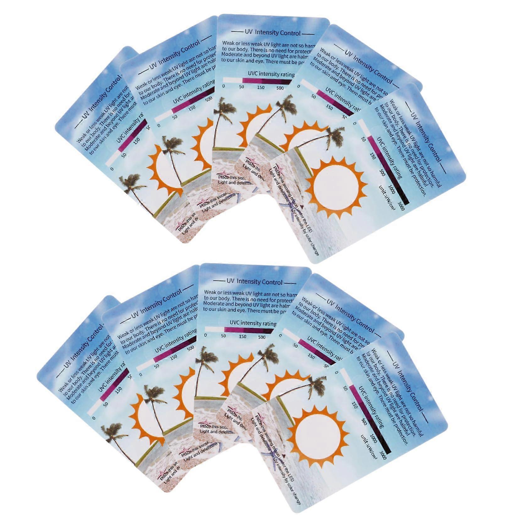 Pack of 10 UV Test Cards from UVC Indicator Cards for UV Detection