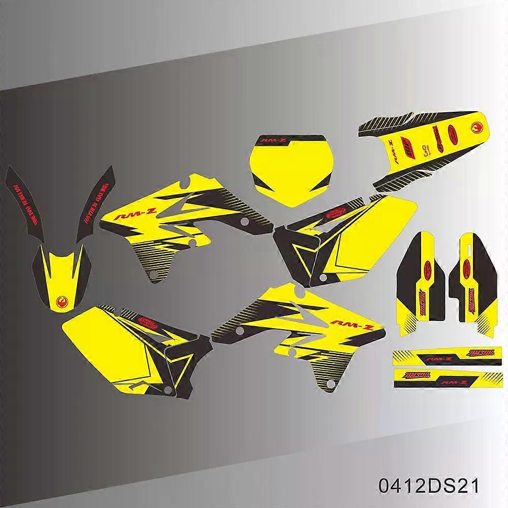 For SUZUKI RMZ 250 2007 2008 2009 Graphics Decals Stickers Motorcycle Background Custom Number Name