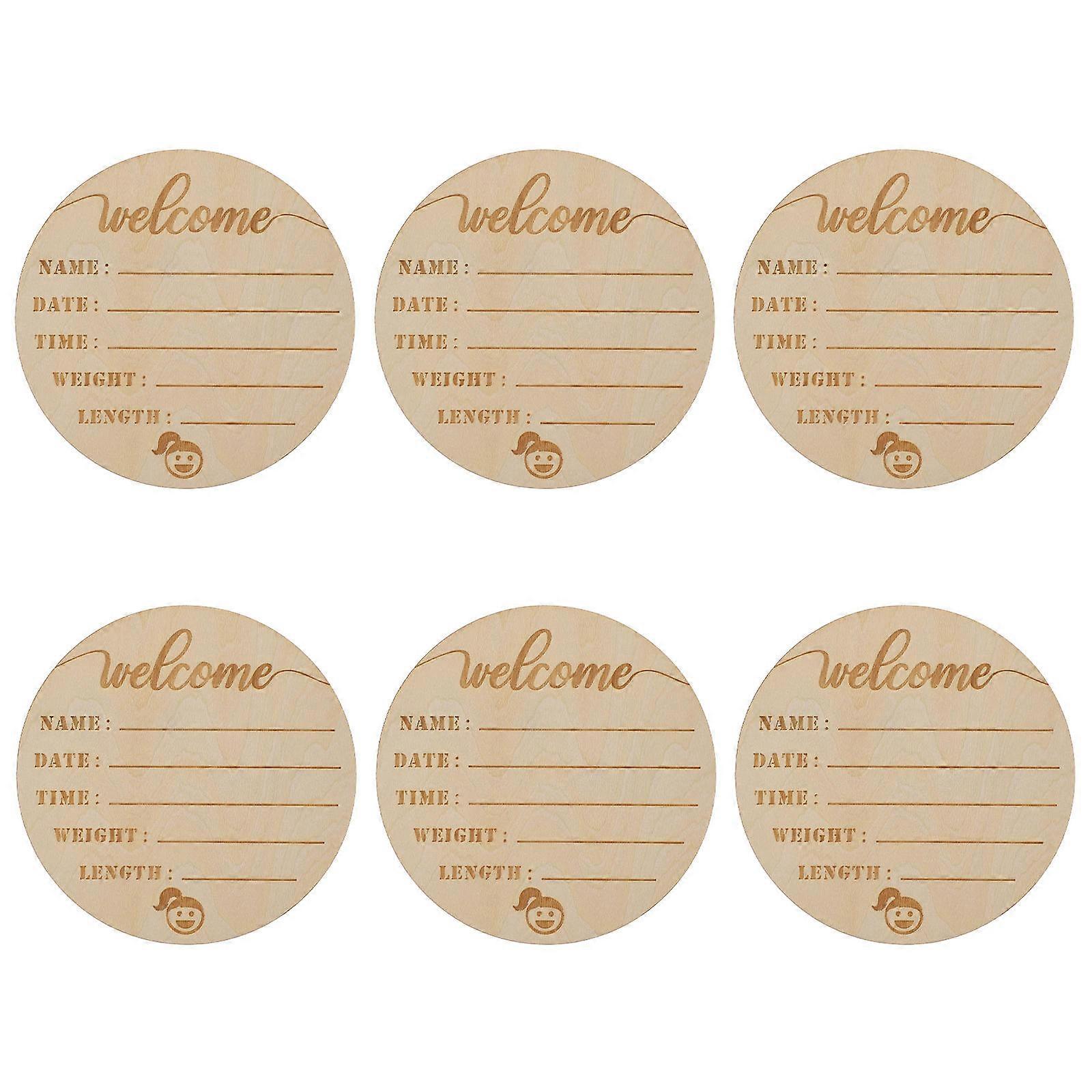 Baby Photo Props for Kids with Plastic Signs and Labels to Record Growth 6pcs