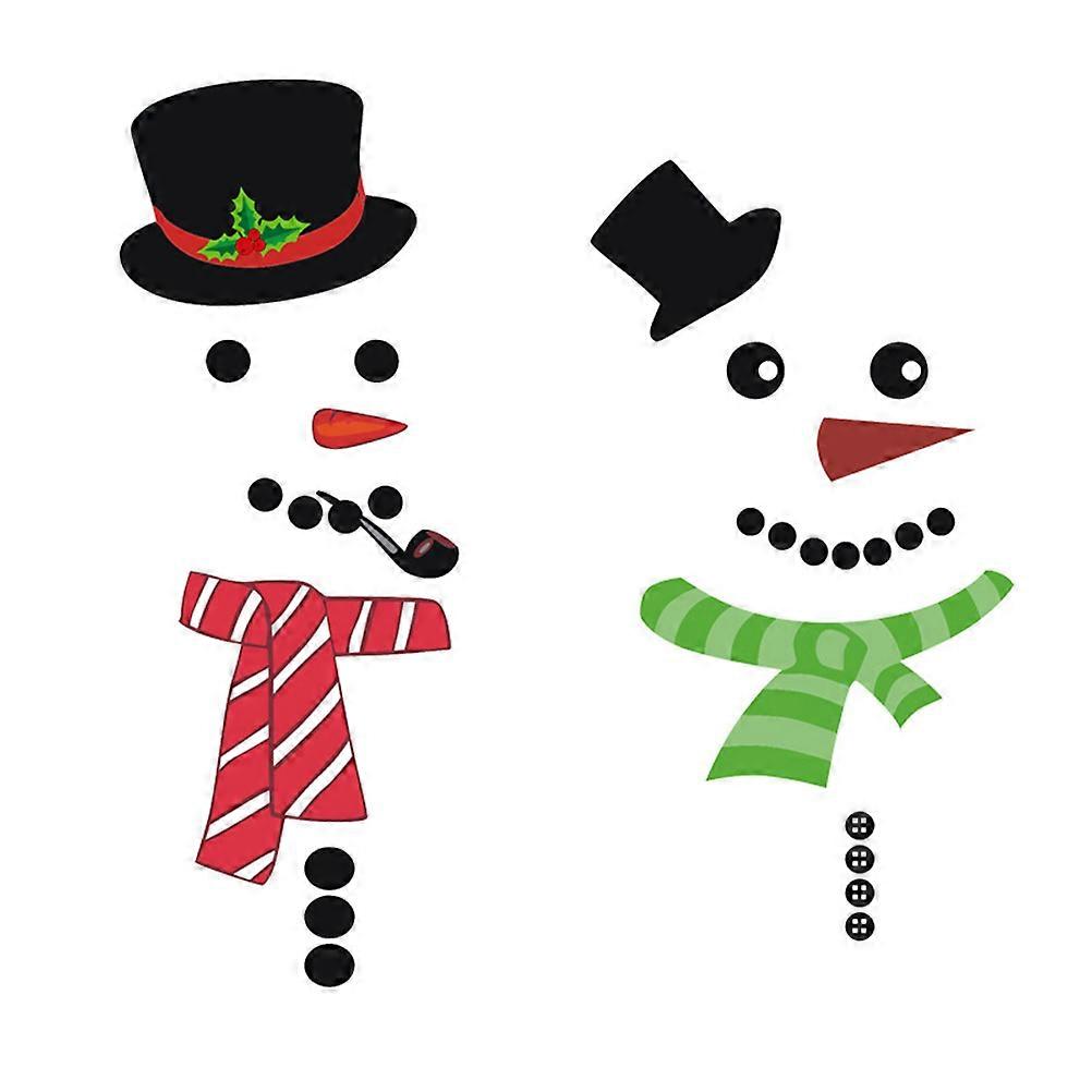 Fridge Decals With Snowman Design For Household Users Assorted Color 2 Pcs