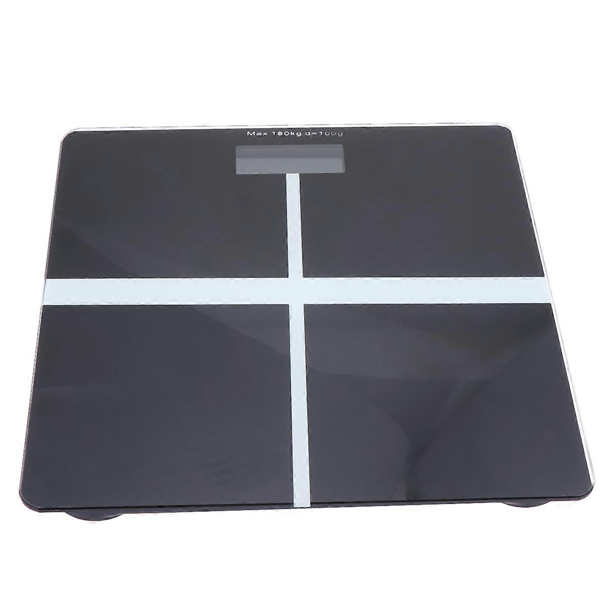 Black Stalinite Digital Bathroom Scale with High Precision Sensors and Clear LCD Display 1g Accuracy