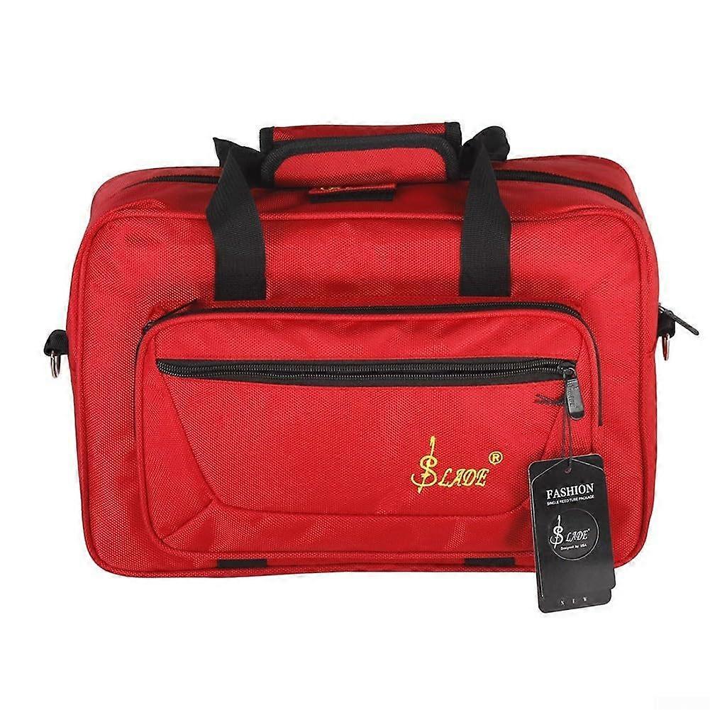 Protective oboe carrying case with comfortable shoulder strap, designed for students and professional musicians.