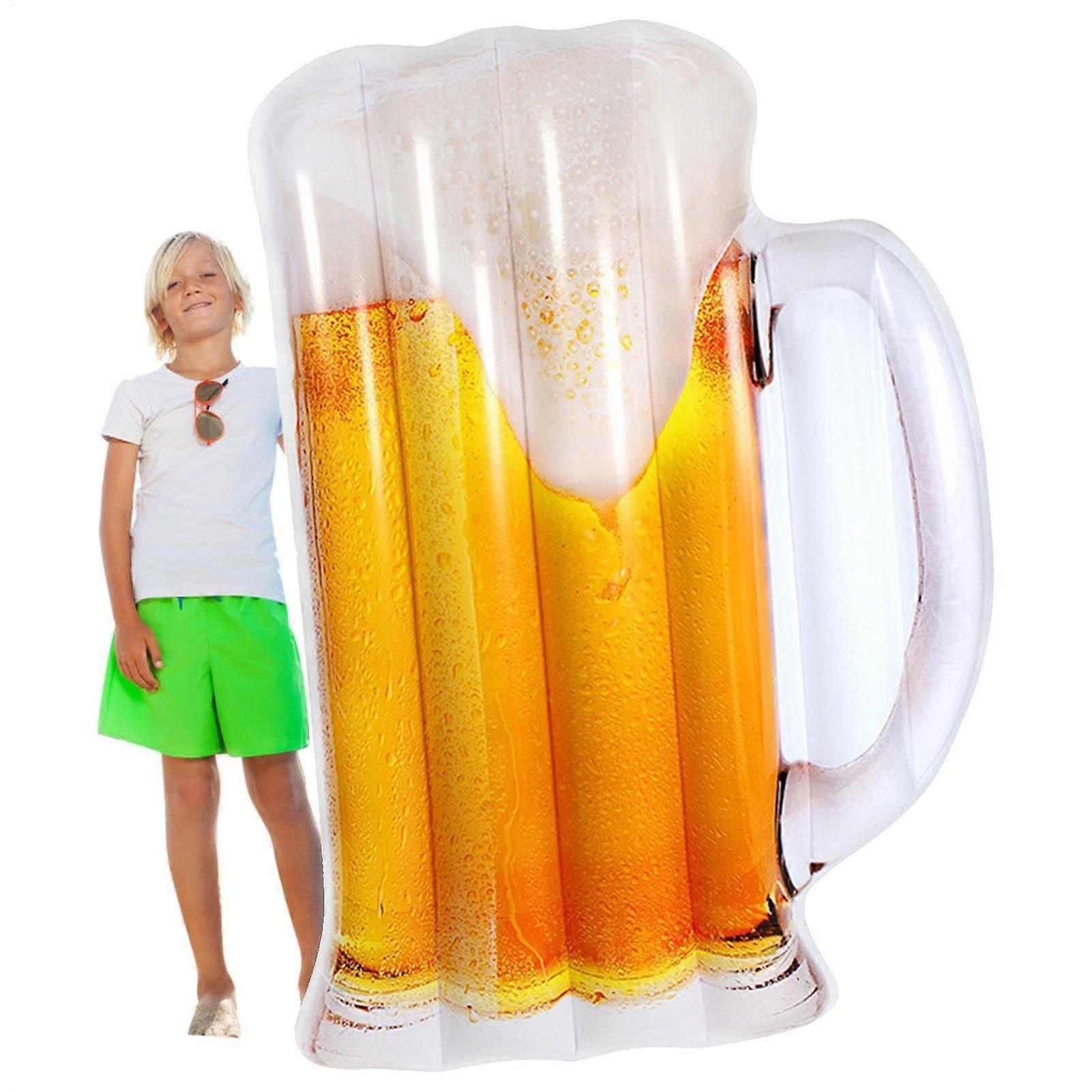 Floating Hammock - Inflatable Pool Bed for Adults, Comfortable Summer Beach Relaxation, Beer Cup Holder, Durable Material