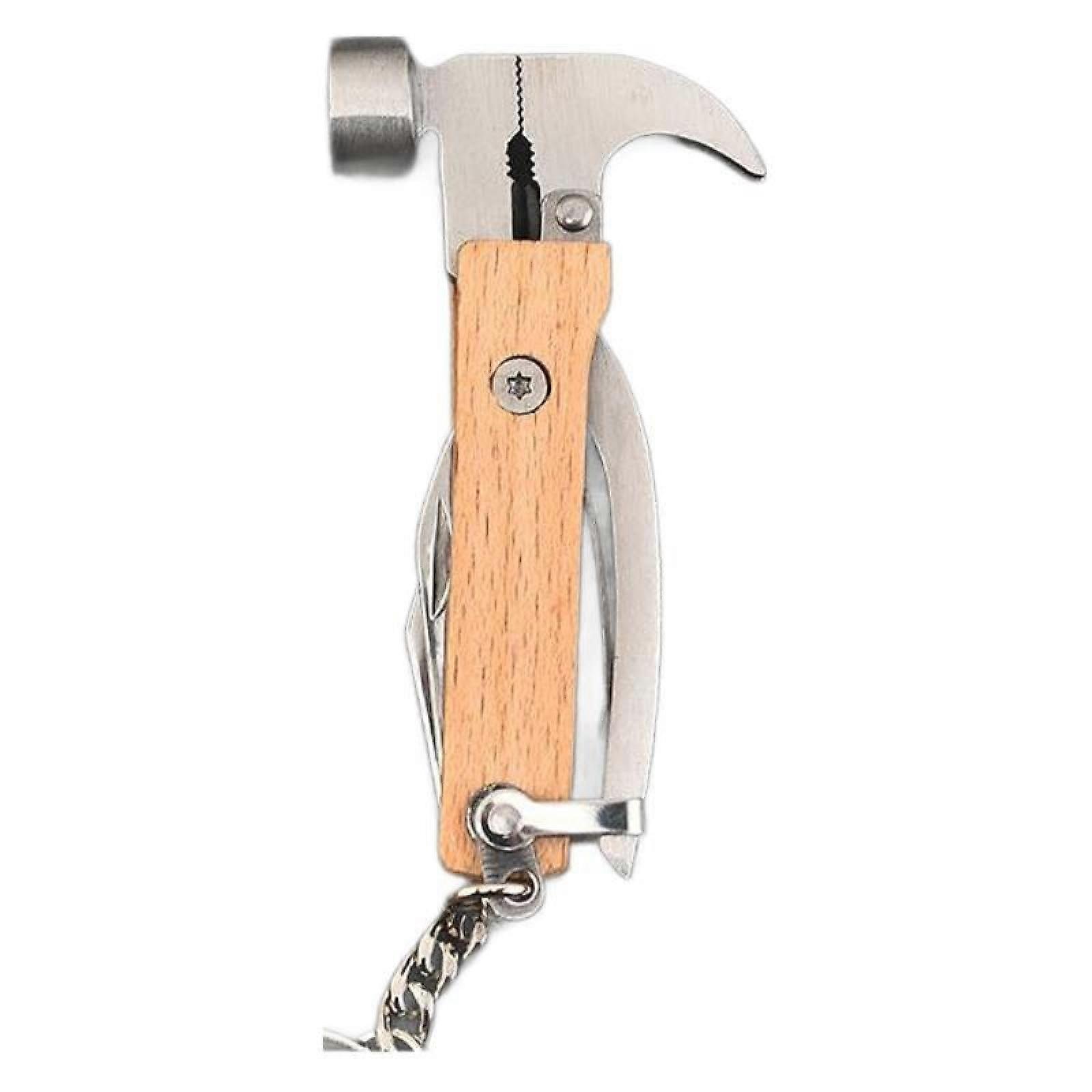 Multifunctional Claw Hammer, Portable Mini Hammer for Outdoor Use, Colorful Wooden Handle, Durable and Lightweight Design
