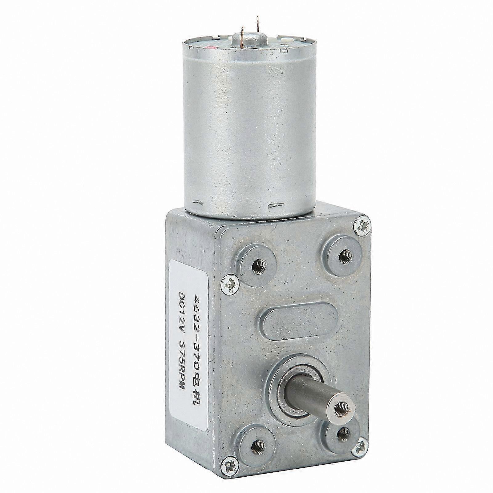 12V DC Worm Gear Motor 375RPM for Window Openers and Mini Winches Electric Reduction Engine Compact Design