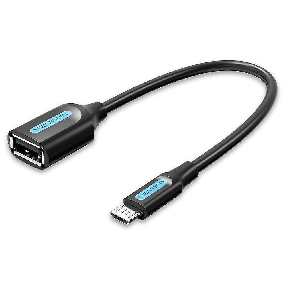 VENTION CCU Series USB 2.0 Micro-B Male to USB-A Female OTG Adapter 0.15m Round PVC Data Cable