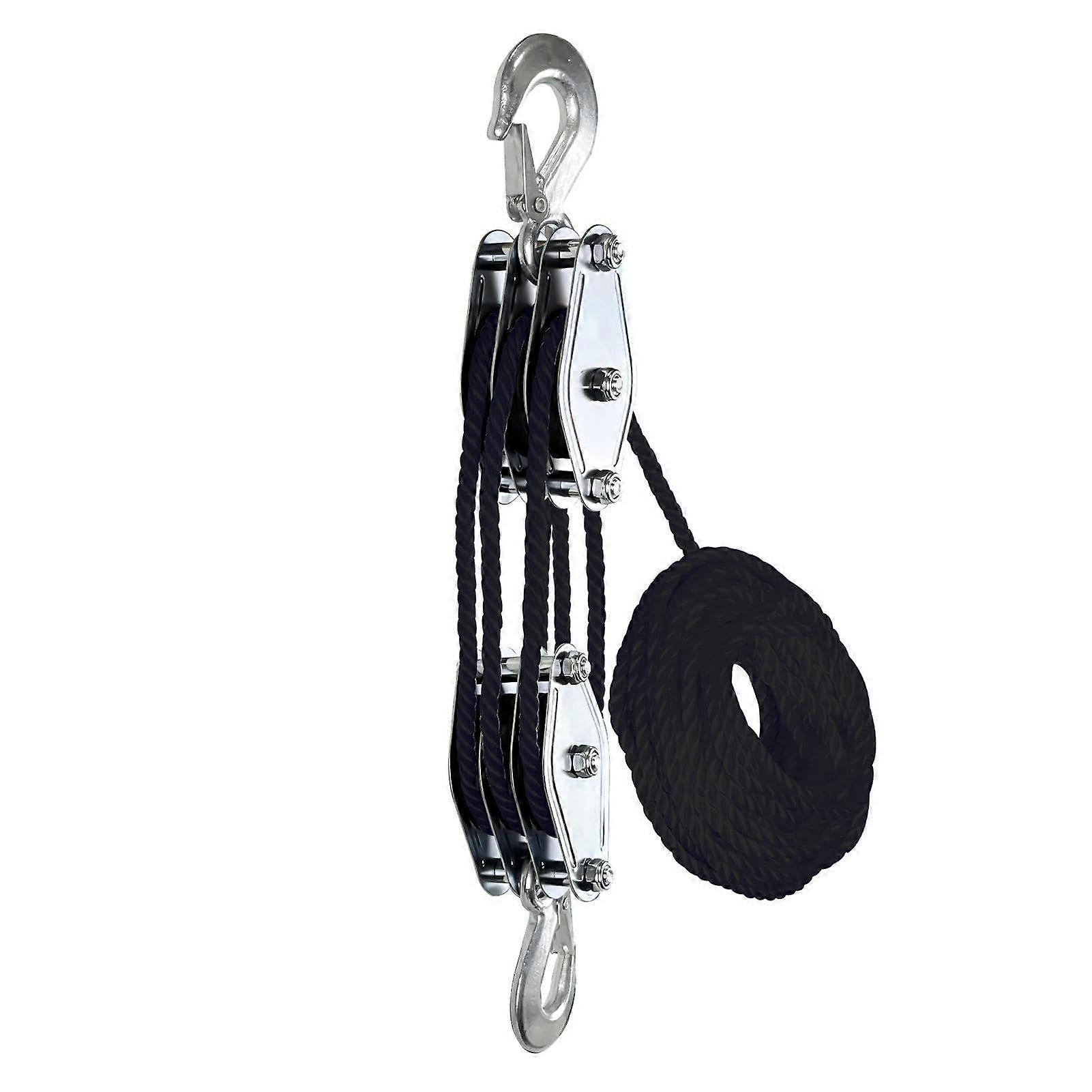 Pulley Pulley System, Lifting Force 5:1, Pulley Pulley 3/8 Pulley Storage System for Pulley Pulley Storage System Pulley Block and Sy