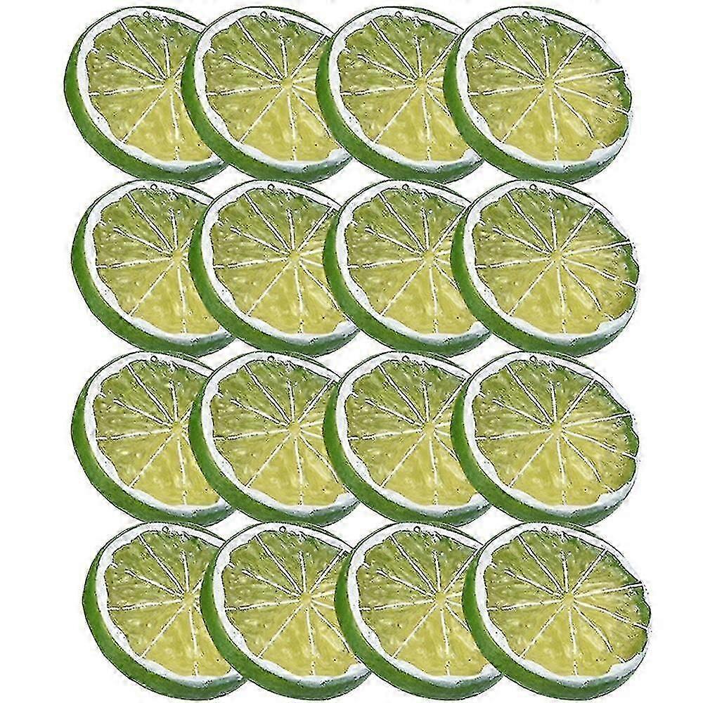 sysy 20pcs Simulation Fruit Lemon SlicesFake Artificial Plastic Fruit Model