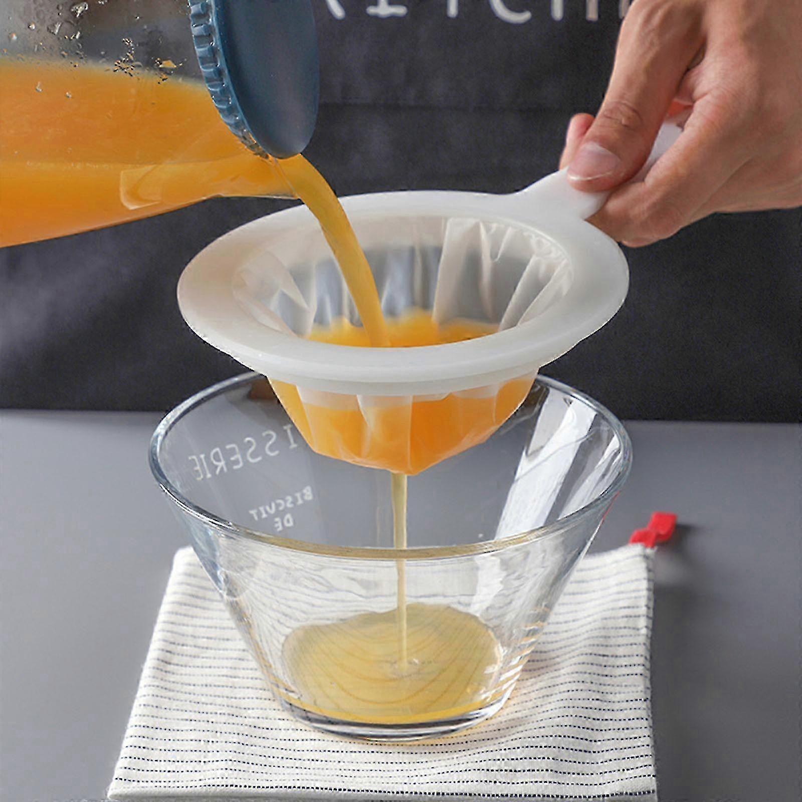 Ultra Fine Mesh Strainer for Cooking: Soy Milk, Coffee, Milk, Yogurt, Juice & Kefir - Nylon 100/200/400 Mesh