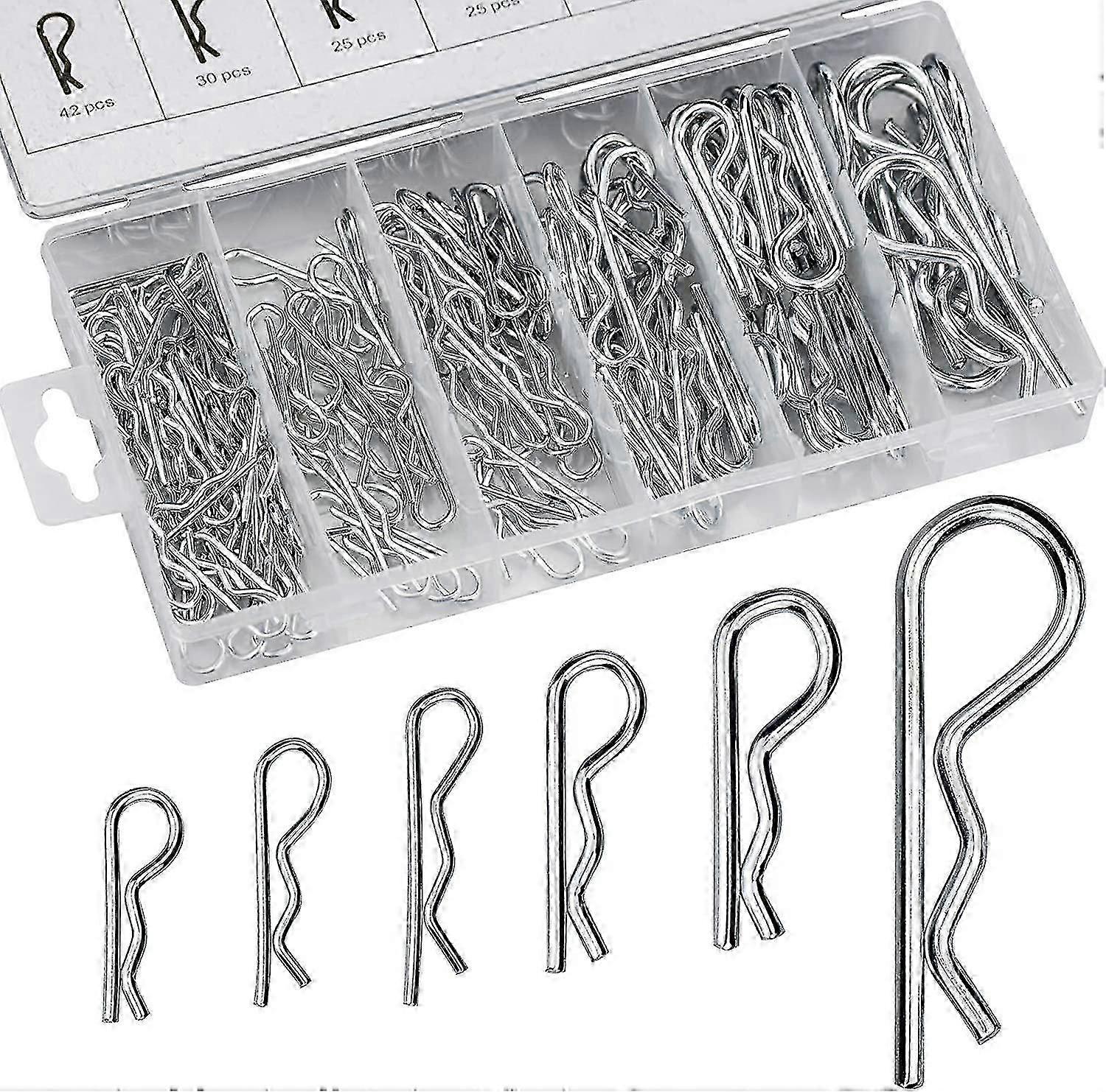 150 Pcs Split Span Pins, R Clips Retention Pins Kit d’assortiment de Split Pins Pour la réparation automobile