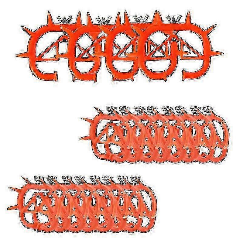 20-Piece Plastic Cow Nose Ring Set for Calves & Cattle - Red Livestock Weaner Tool