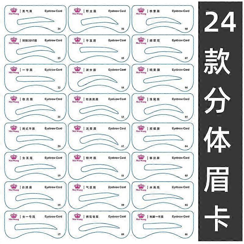Eyebrow card new 24 split eyebrow thrush card set one-word eyebrow tracing