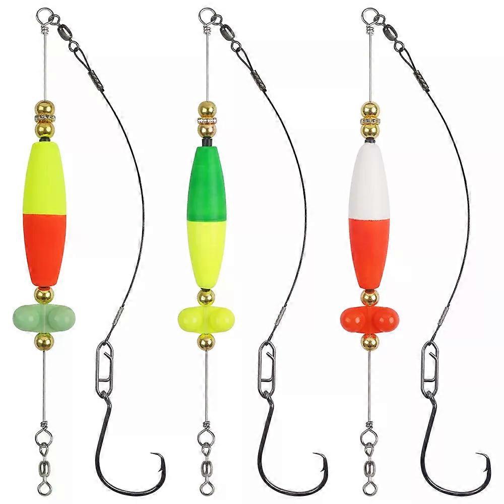 2pcs Catfish hooks with Peg Float Rattle Catfishing Rig Tackle With 8/0 Offset Circle hooks Santee Rig Fishing Equipment