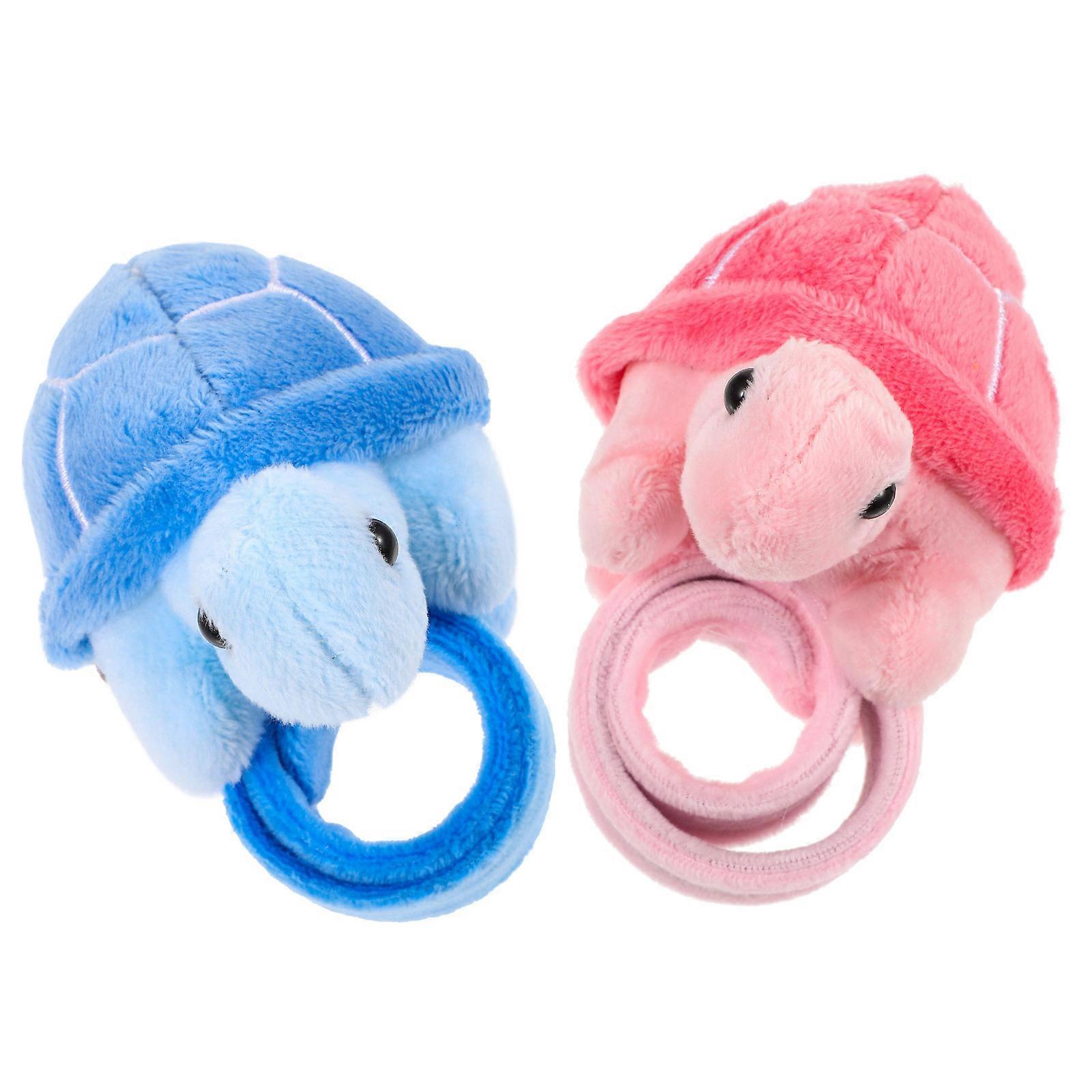 Hemoton 2pcs Stuffed Slap Bracelets Tortoise Plush Animal Band