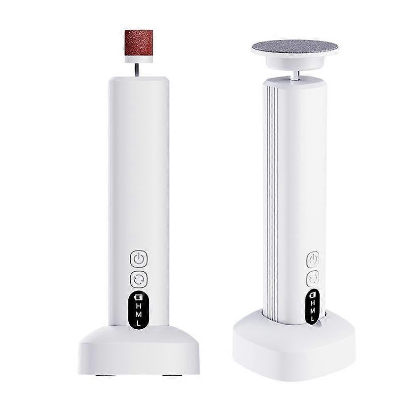 Electric foot file, C1, with replaceable waterproof grinding heads