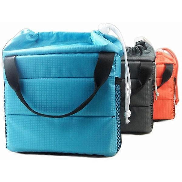 Waterproof protective bag for SLR camera with padded protective accessories blue