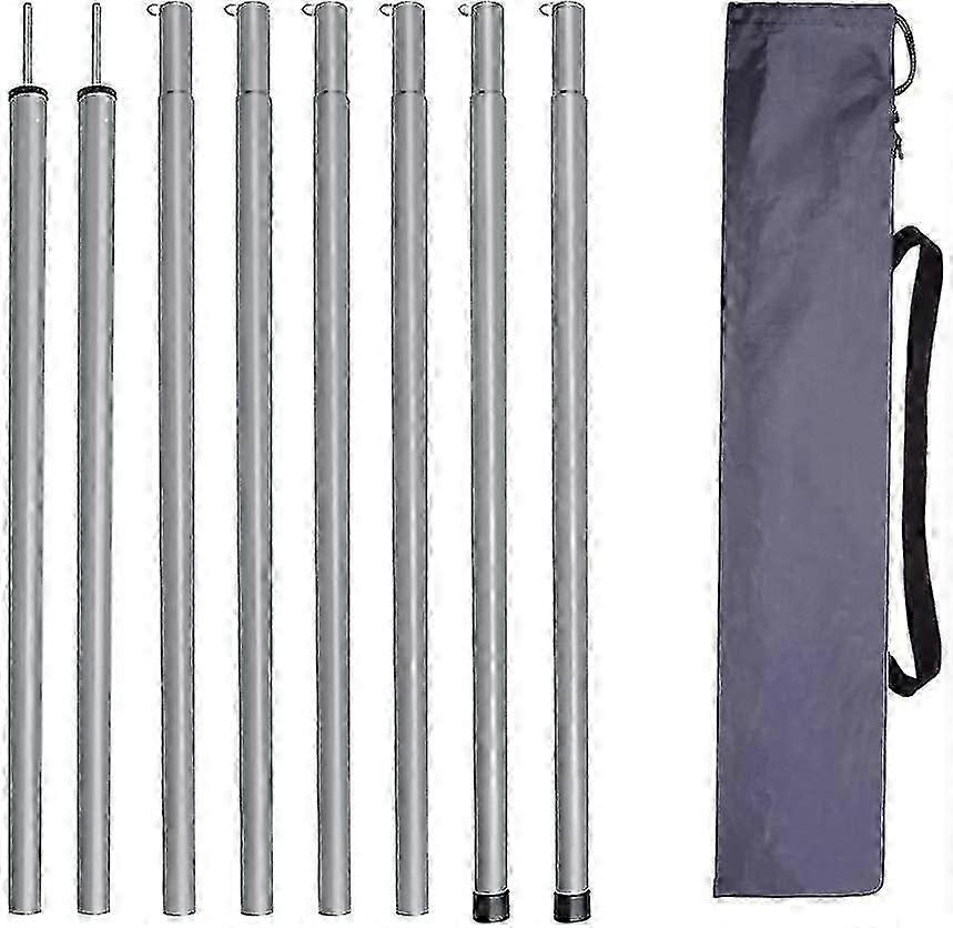 2x79'' Tent Poles, Iron Adjustable Tarp Pole Support Rod