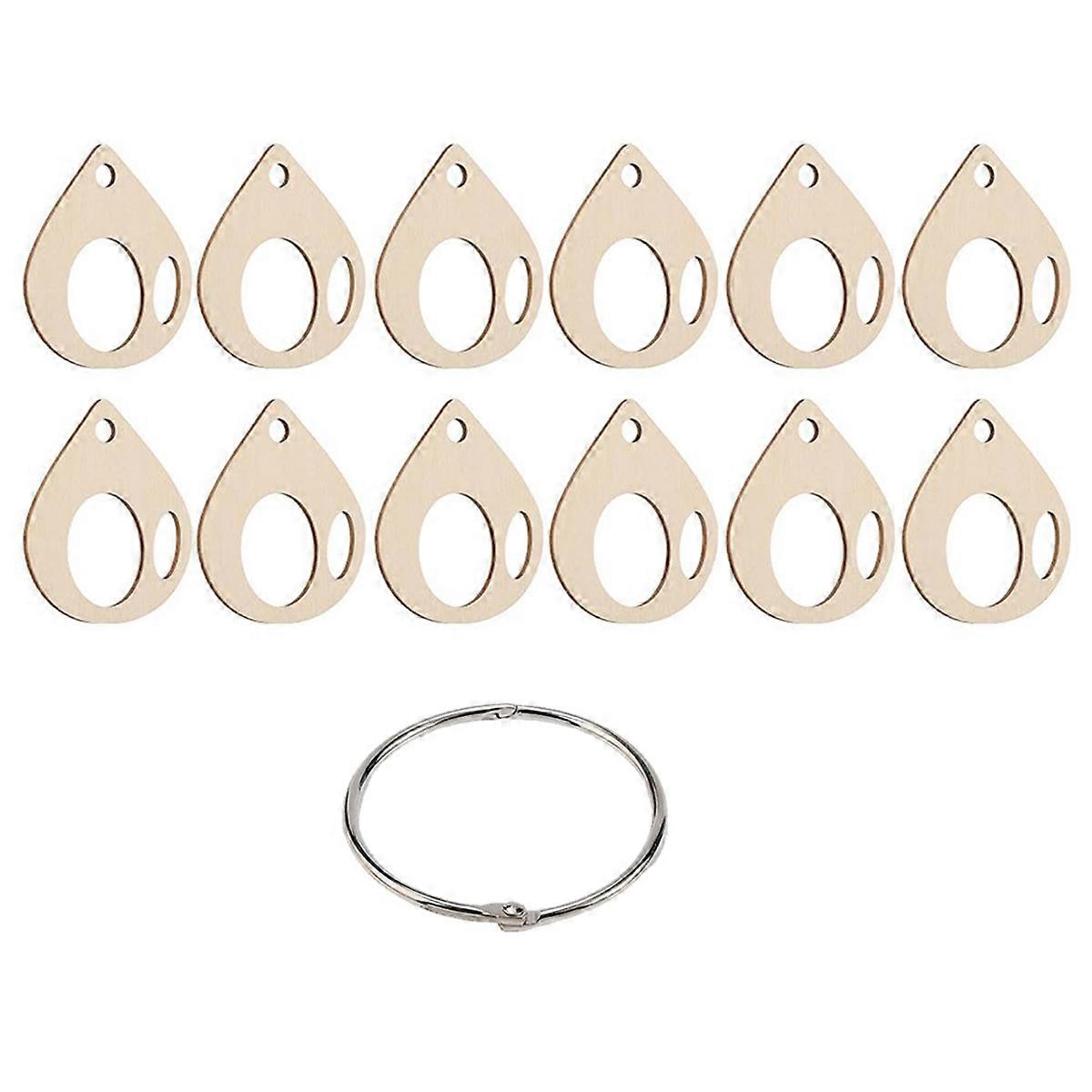 100Pcs Embroidery Floss Drops Wood Thread - 50x44mm