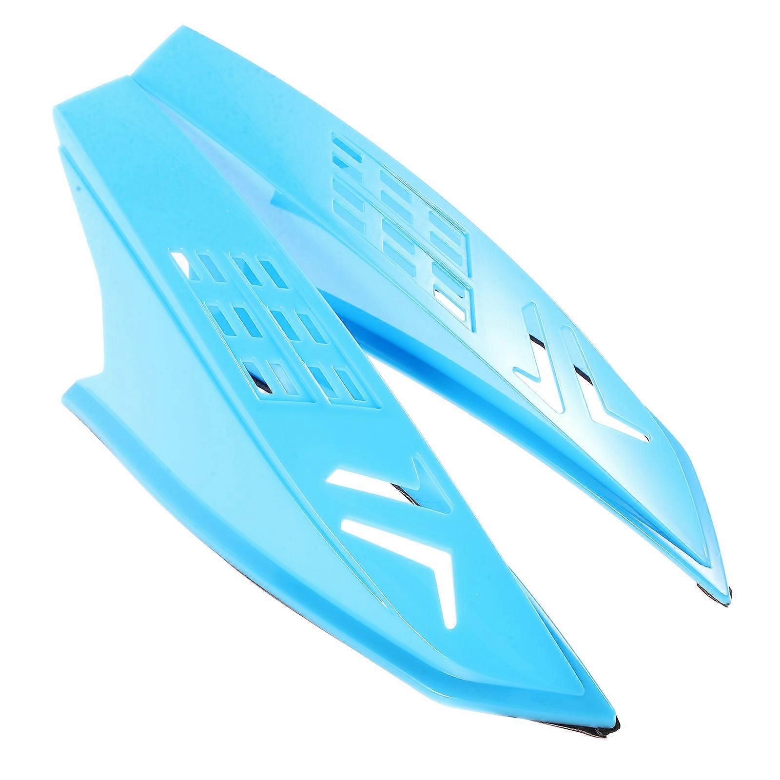 Blue ABS Garnish for Decoration Unique Horn Design Easy to Install 1 Pair Enhances Wind Resistance
