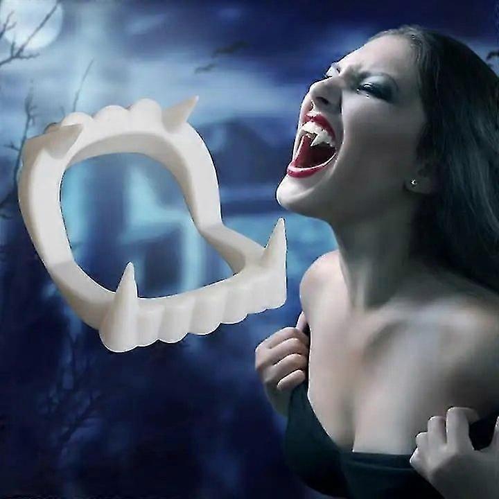 Soft Vampire Teeth - Standard White Vampire Teeth for Convenient and Effective Vampire Transformation
