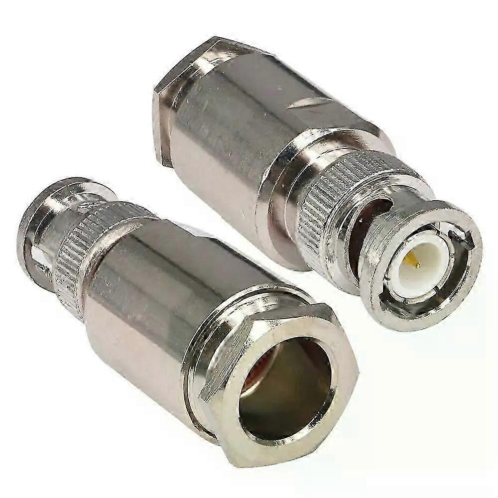 10 Pieces BNC Clamp Male Plug Connector Fit For LMR400 RG8 RG213 RG214 Coaxial Cable RF Series