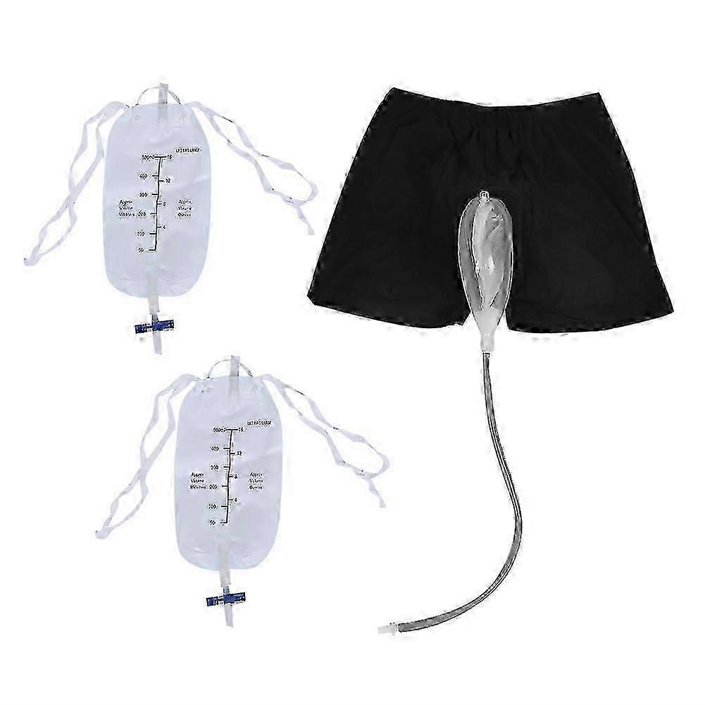 Male Urine Bag Wearable Soft Incontinence Pants Portable Leak Proof Pee Bag For Menl