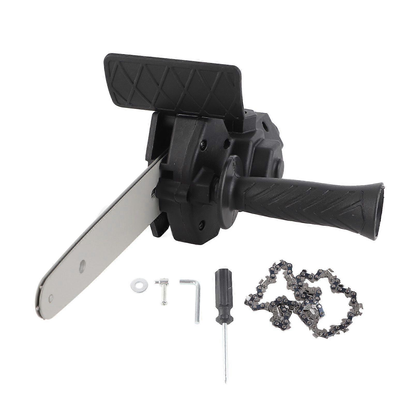 Electric Chainsaw Modification Tool Electric Drill to Chainsaw Adapter with Wrench and Chain for Wood Cutting 6inch