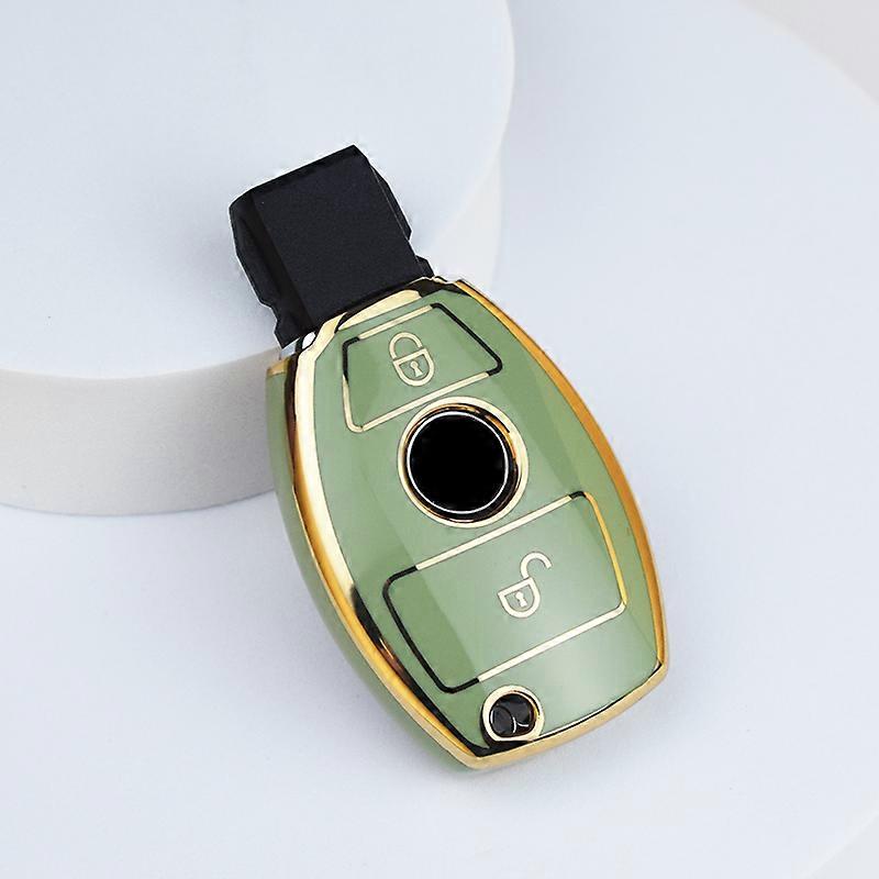 2/3 Button Remote Car Key Shell Case Fob for Mercedes Benz ABRG Class GLK GLA GLC GLR W204 W210 W176 W202 W463 Soft TPU~02145