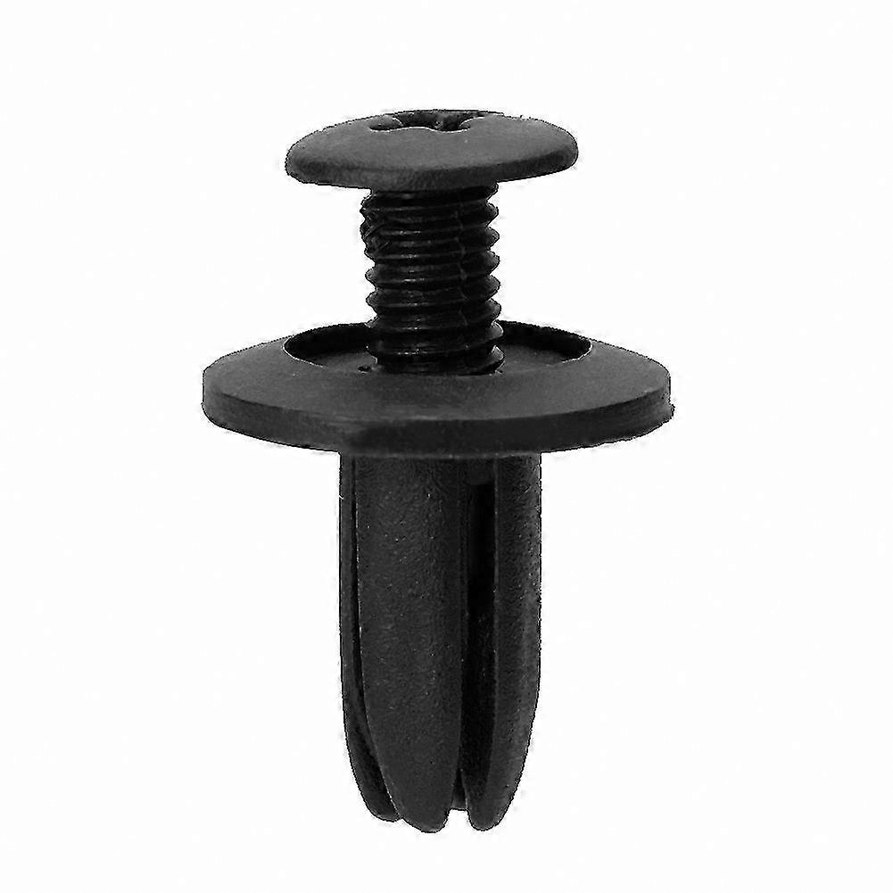 50 Pack 6mm Black Push Rivet Clips for Trim Panel Installation