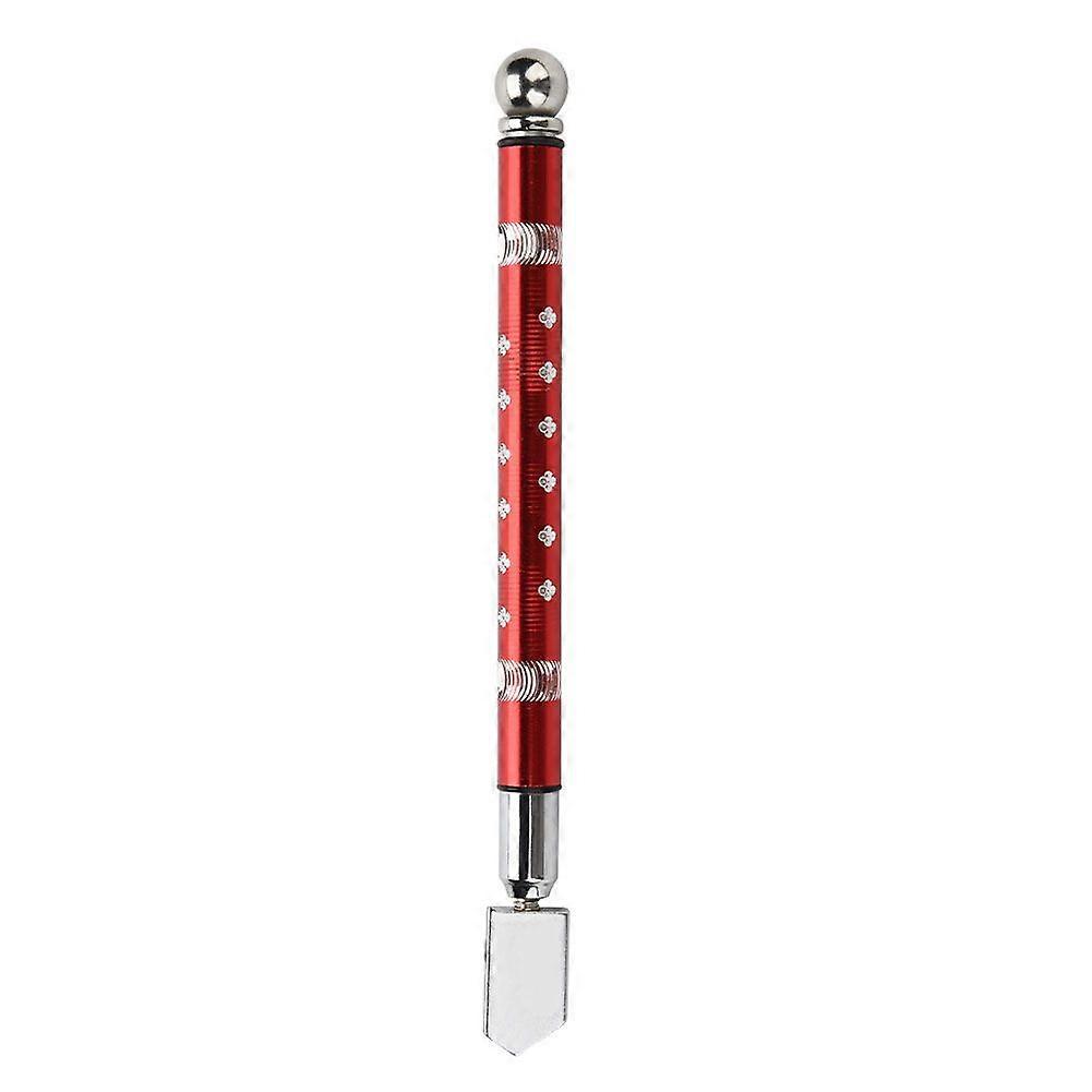 Portable Handheld Wheel Type Glass Cutter with NOn slip Handle for 3~15mm Glass Cutting(Red)