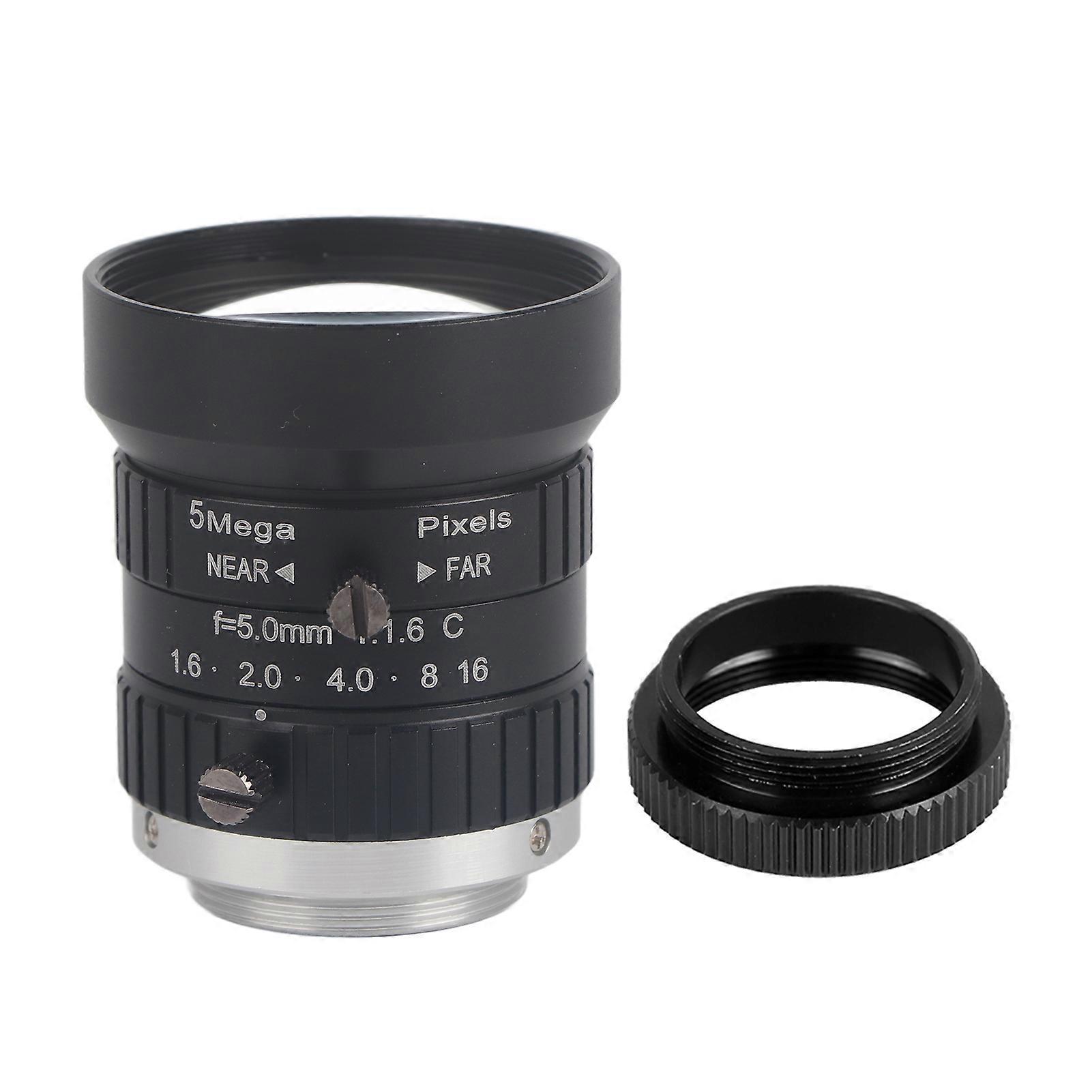 Objectif manuel CCTV HD 5 MP 5 mm à focale fixe 2/3 C pour caméra de surveillance