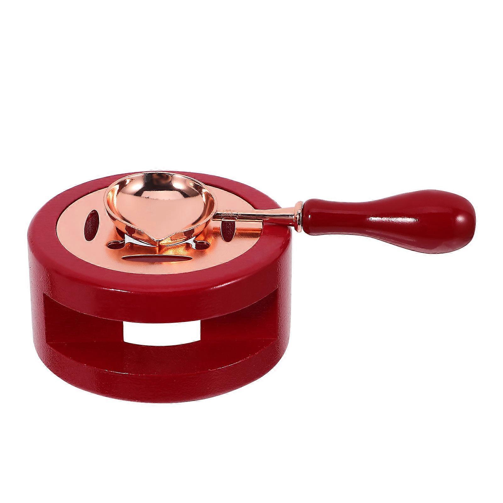 Wax Seal Kit Red Wax Seal Warmer for Envelope 3Sets with Retro Design